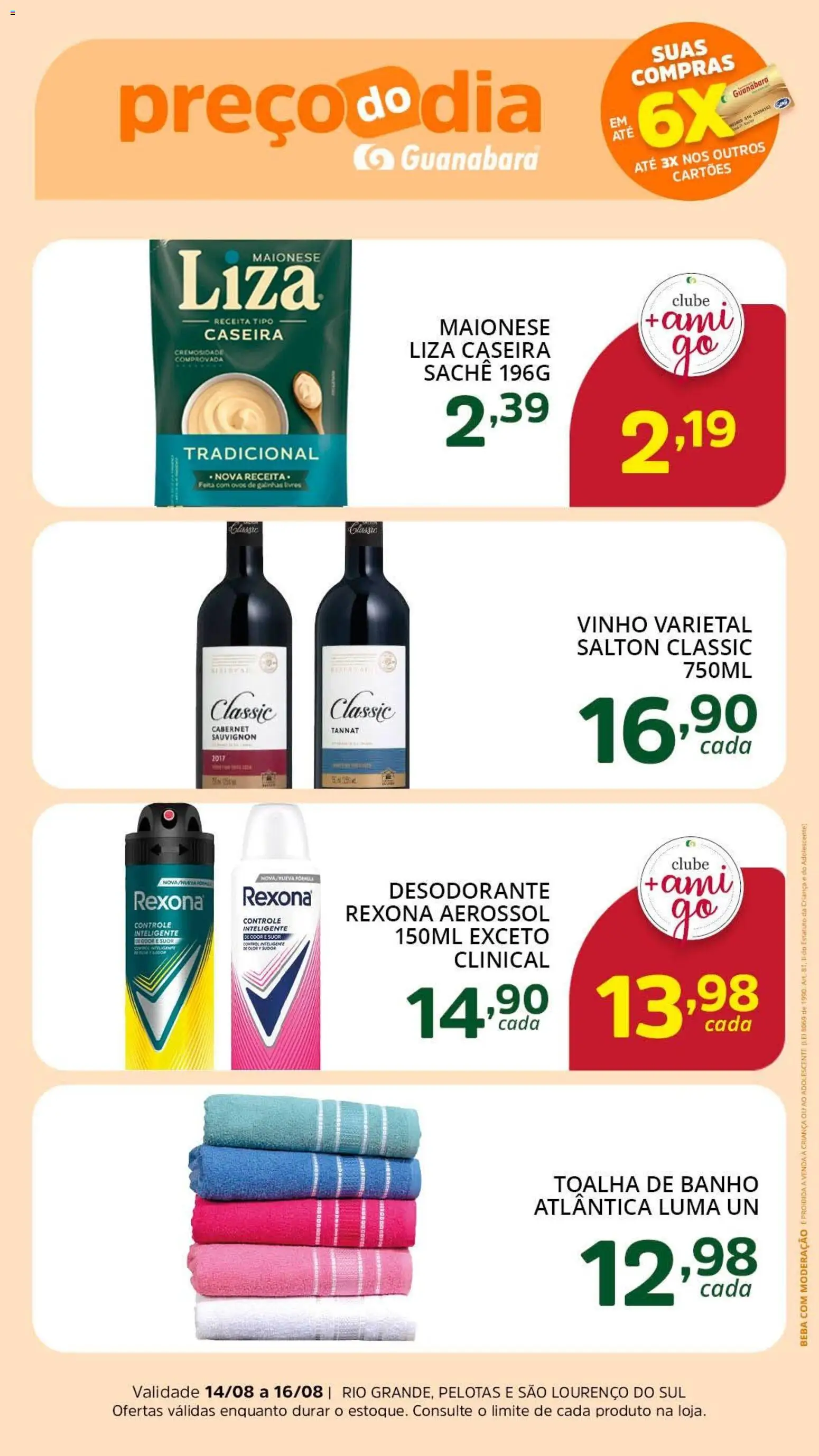 Supermercado Guanabara Folheto - válido de 14/08/2026 | Página: 5 | Produtos: Ovos, Vinho, Rexona, Maionese
