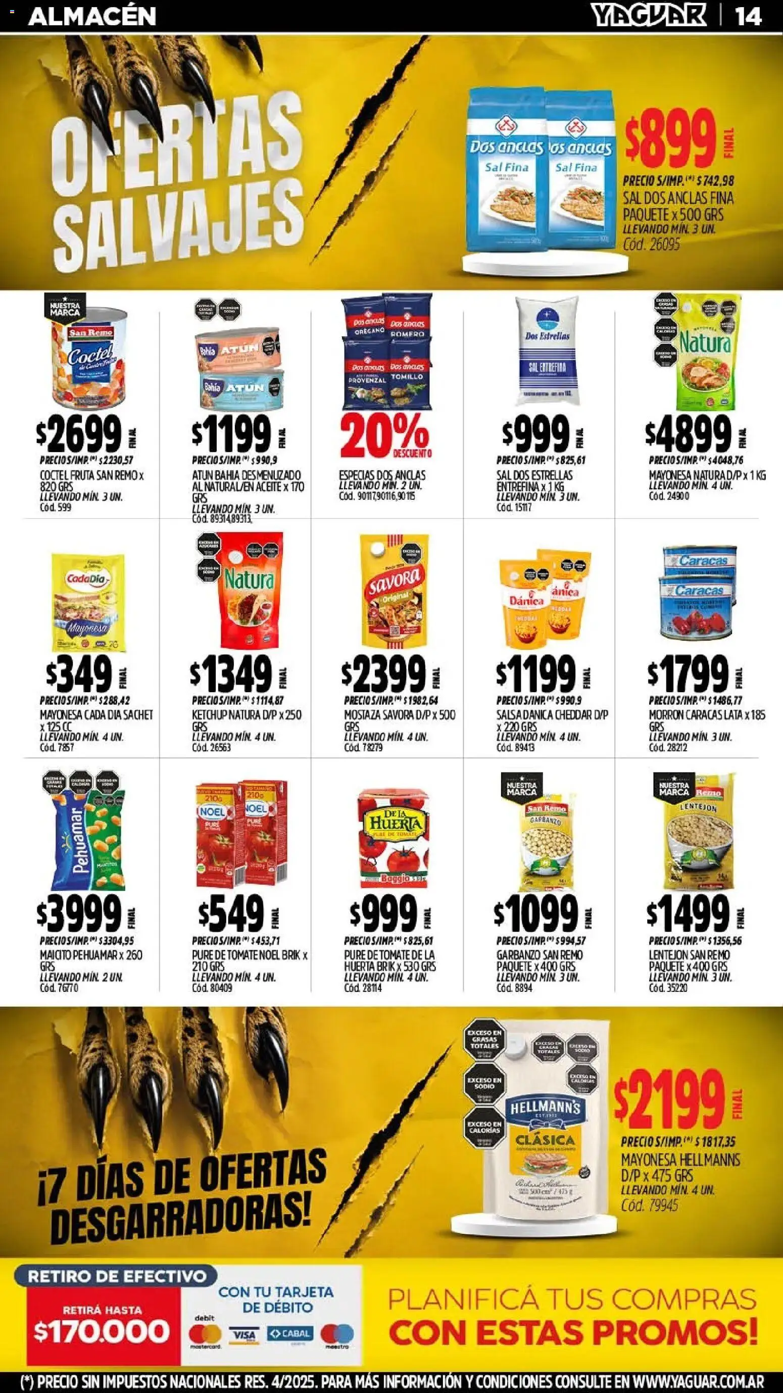 Yaguar - Oferta Semanal Santa Fé │ válido desde el 03/08/2026 | Página: 15 | Productos: Mayonesa, Mostaza, Tomate, Orégano