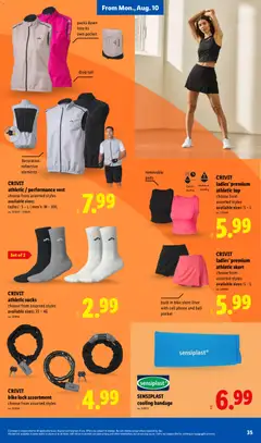 Preview of Lidl weekly ads valid from 08/05/2026 | Page: 35 | Products: Pads, Vest, Phone, Cell Phone