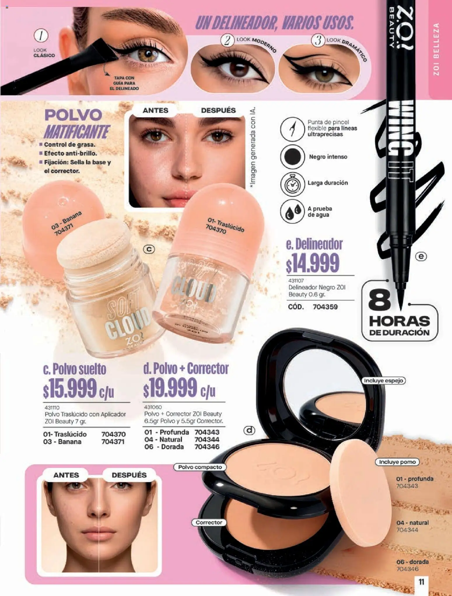 Pacifika revista - valida desde el 18/09/2026 | Página: 175 | Productos: Polvo compacto, Espejo, Polvo, Corrector