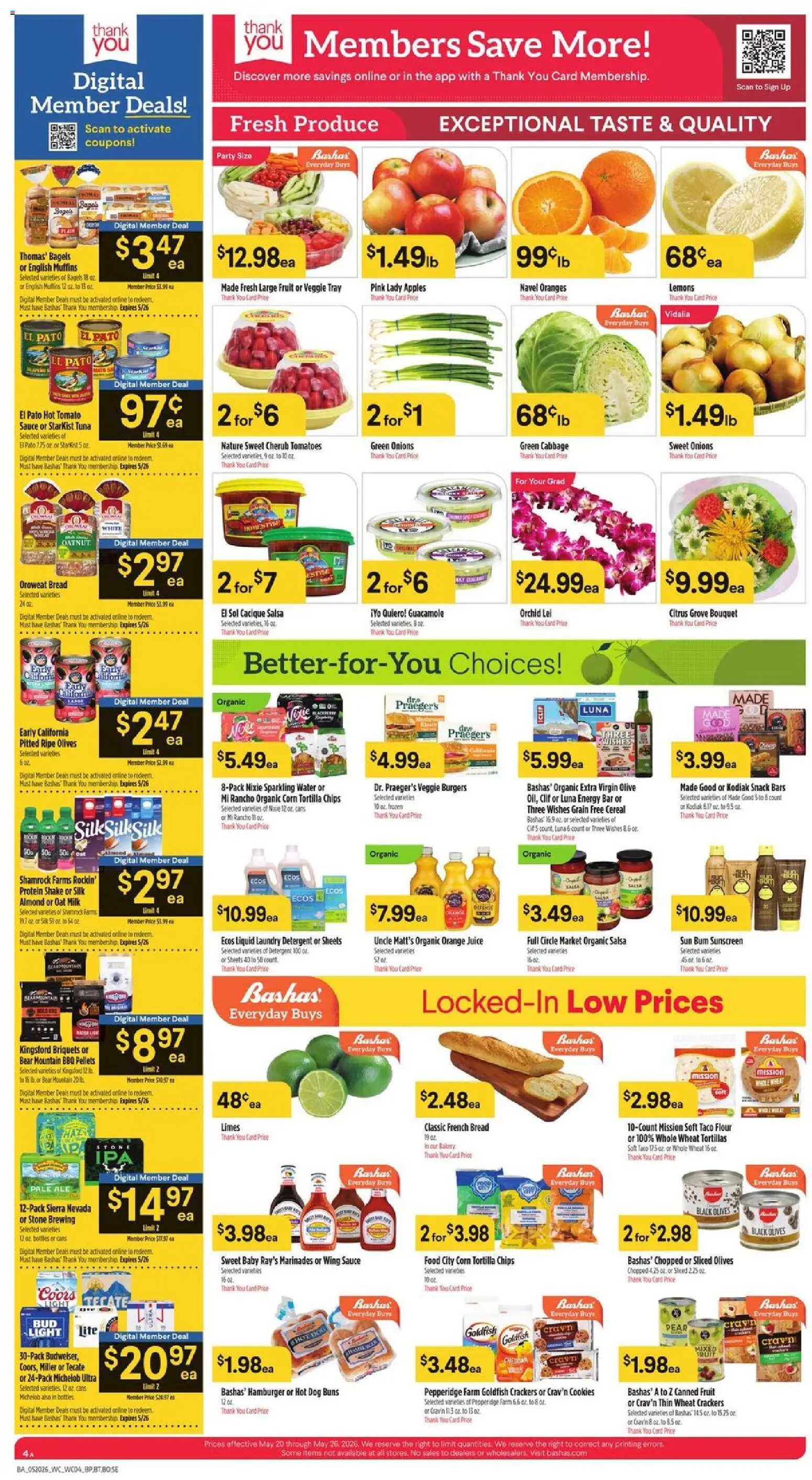 Basha's Weekly Ad - valid from 20.05.2026 | Page: 5 | Products: Bakery, Corn, Apples, Pear