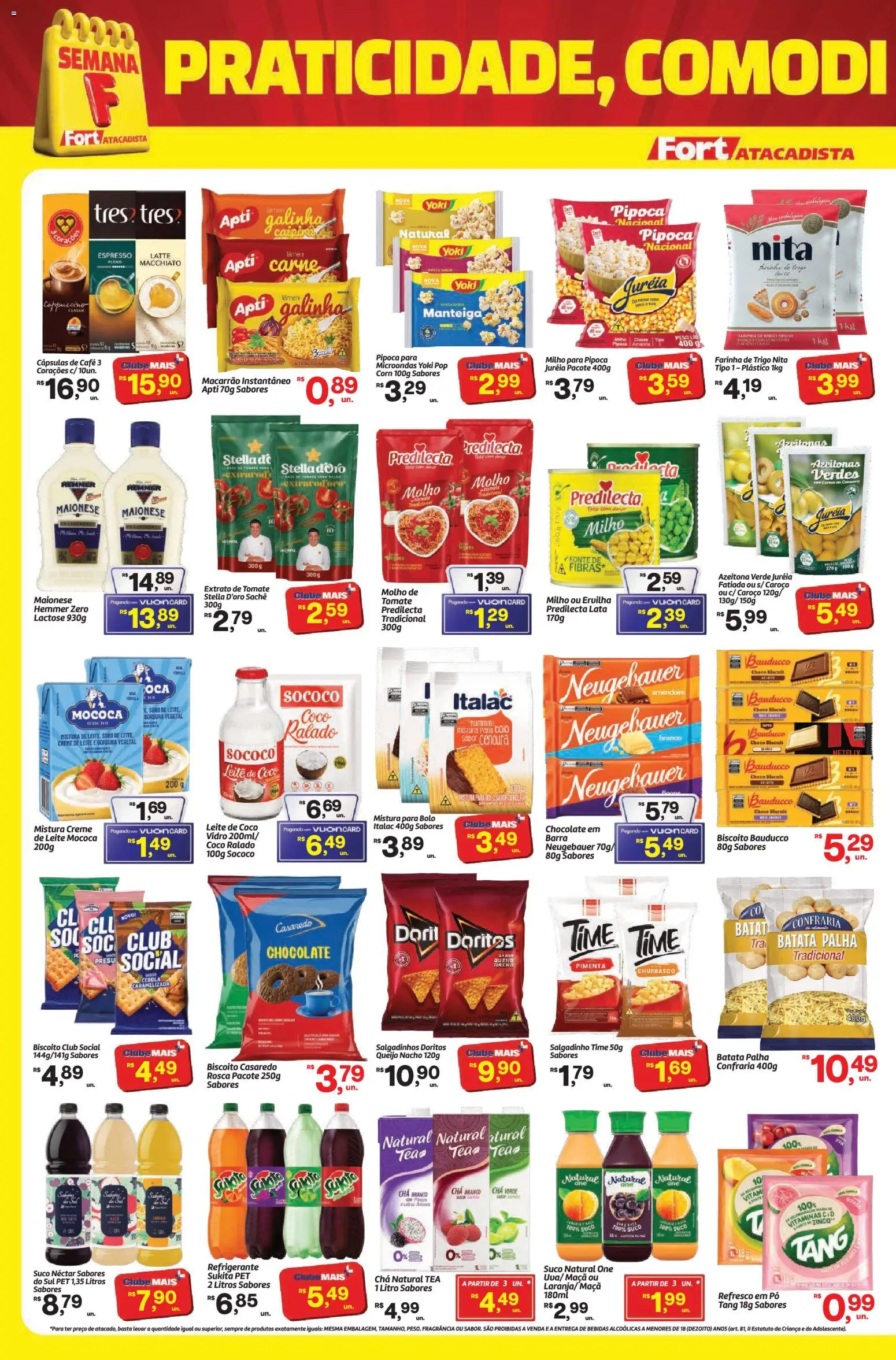 Fort Atacadista Folheto - válido de 03/08/2026 | Página: 2 | Produtos: Chá, Bolo, Creme, Leite de coco
