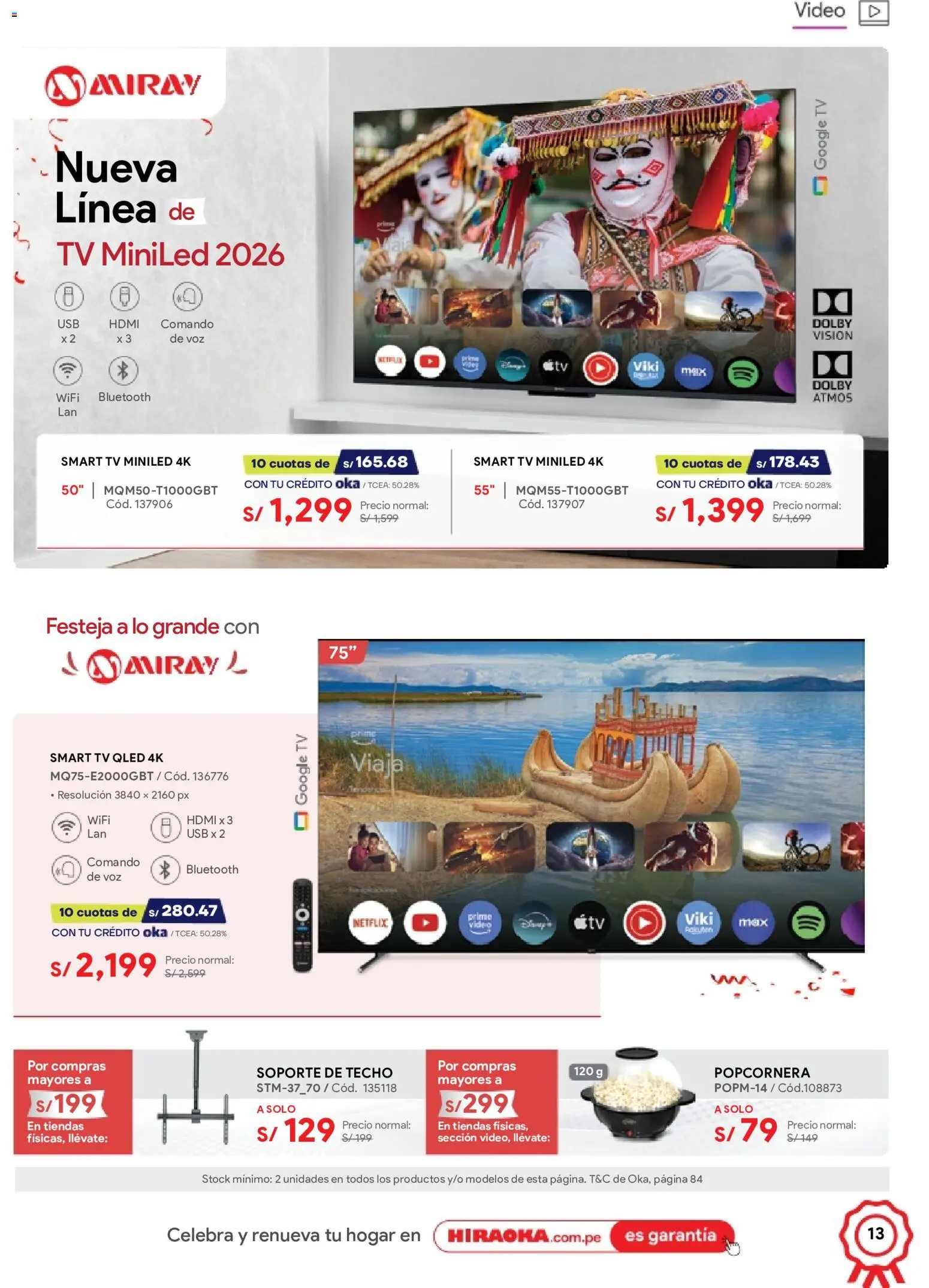 Catálogo Hiraoka válido desde 11/07/2026 | Página: 13 | Productos: Video, USB