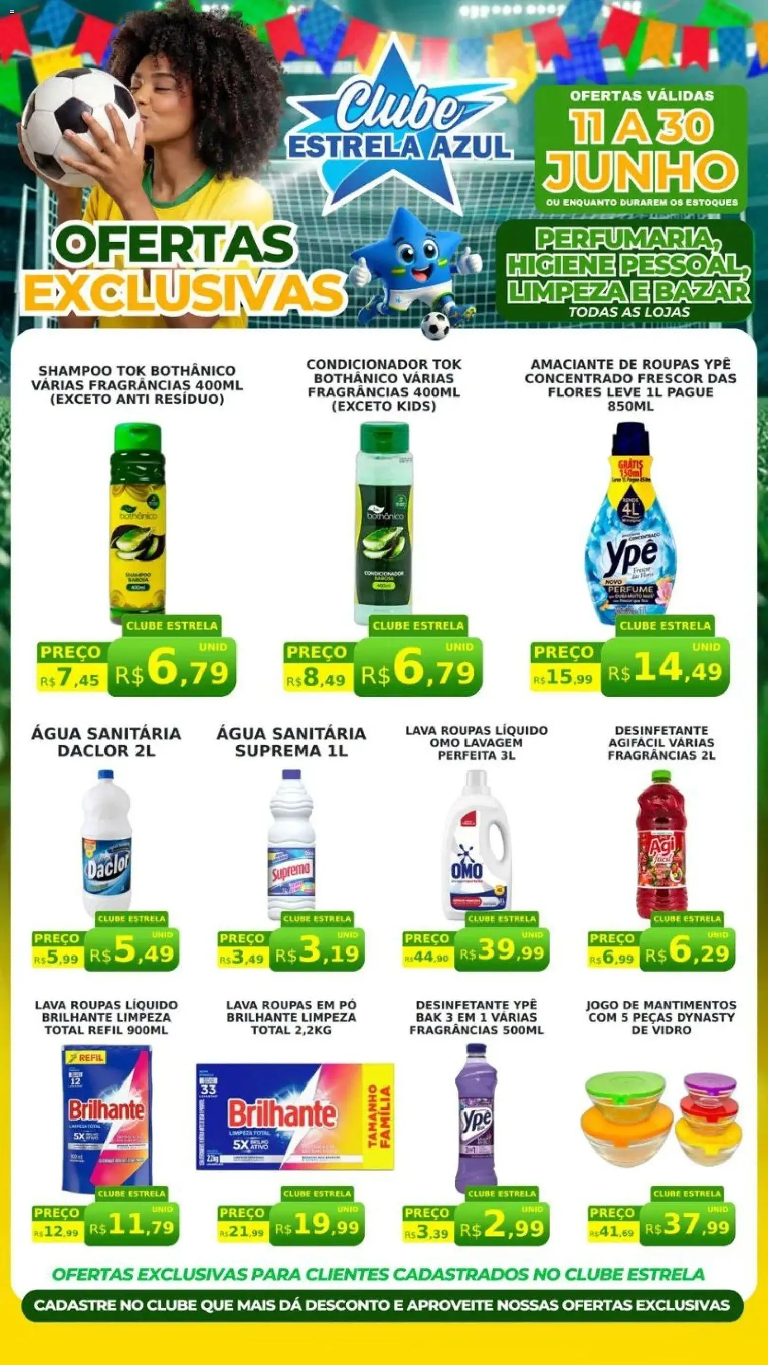 Estrela Azul Folheto - válido de 11.06.2026 | Página: 2 | Produtos: Shampoo, Perfume, Amaciante de roupas, Água sanitária