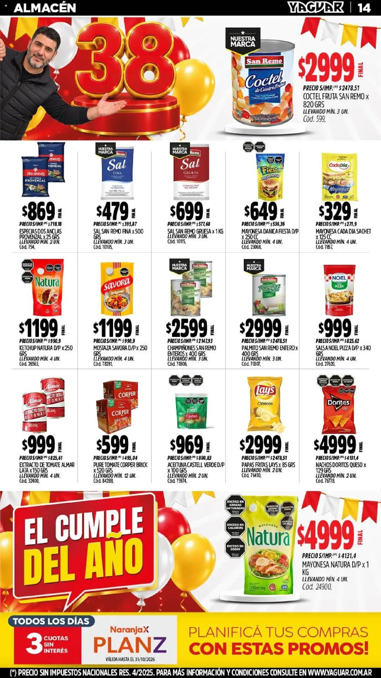 Yaguar - Oferta Semanal Mendoza │ válido desde el 26/10/2026 | Página: 15