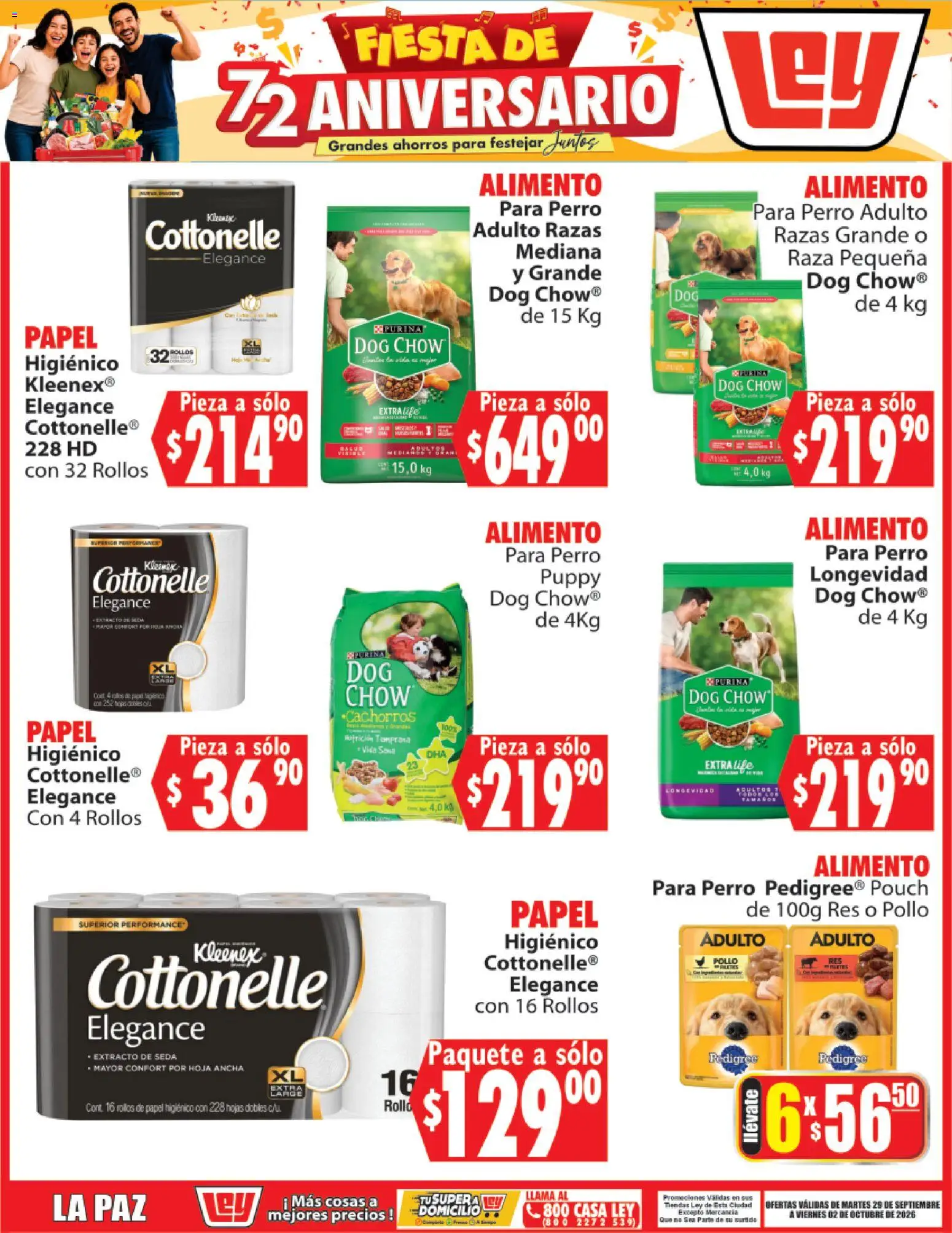 Nuevas ofertas de Casa Ley válidas en toda la República Mexicana desde el 29/09/2026. ¡Encuentra las mejores ofertas en Casa Ley folleto Autoservicio La Paz! | Página: 5 | Productos: Pollo, Res, Papel higiénico