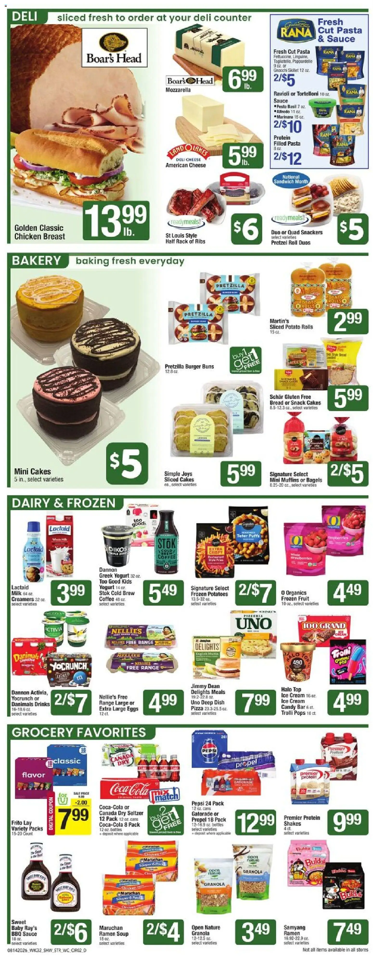 Star Market Weekly Ad - valid from 08/14/2026 | Page: 2 | Products: Bakery, Pizza, Candy bar, Muffins