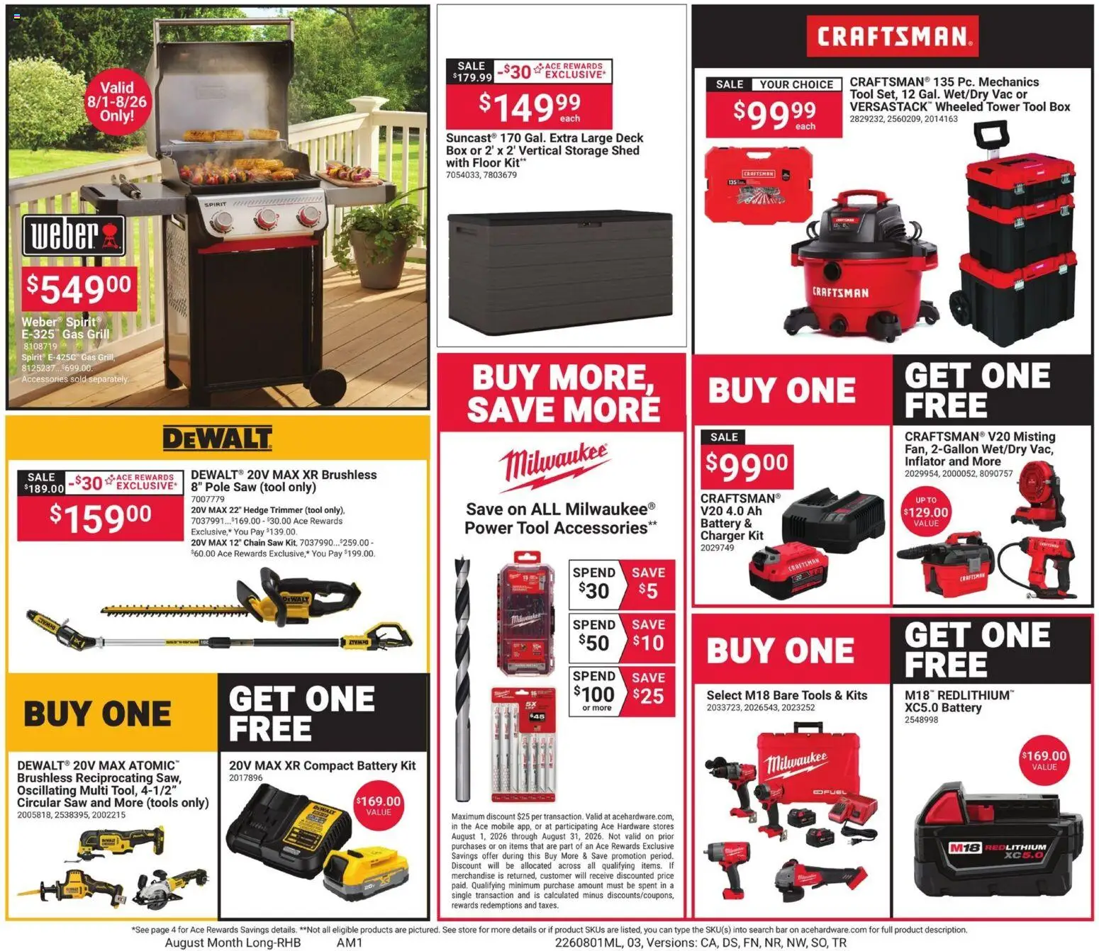 Giant Eagle ACE Ad - valid from 08/01/2026 | Page: 3 | Products: Box, Battery, Tools, Charger