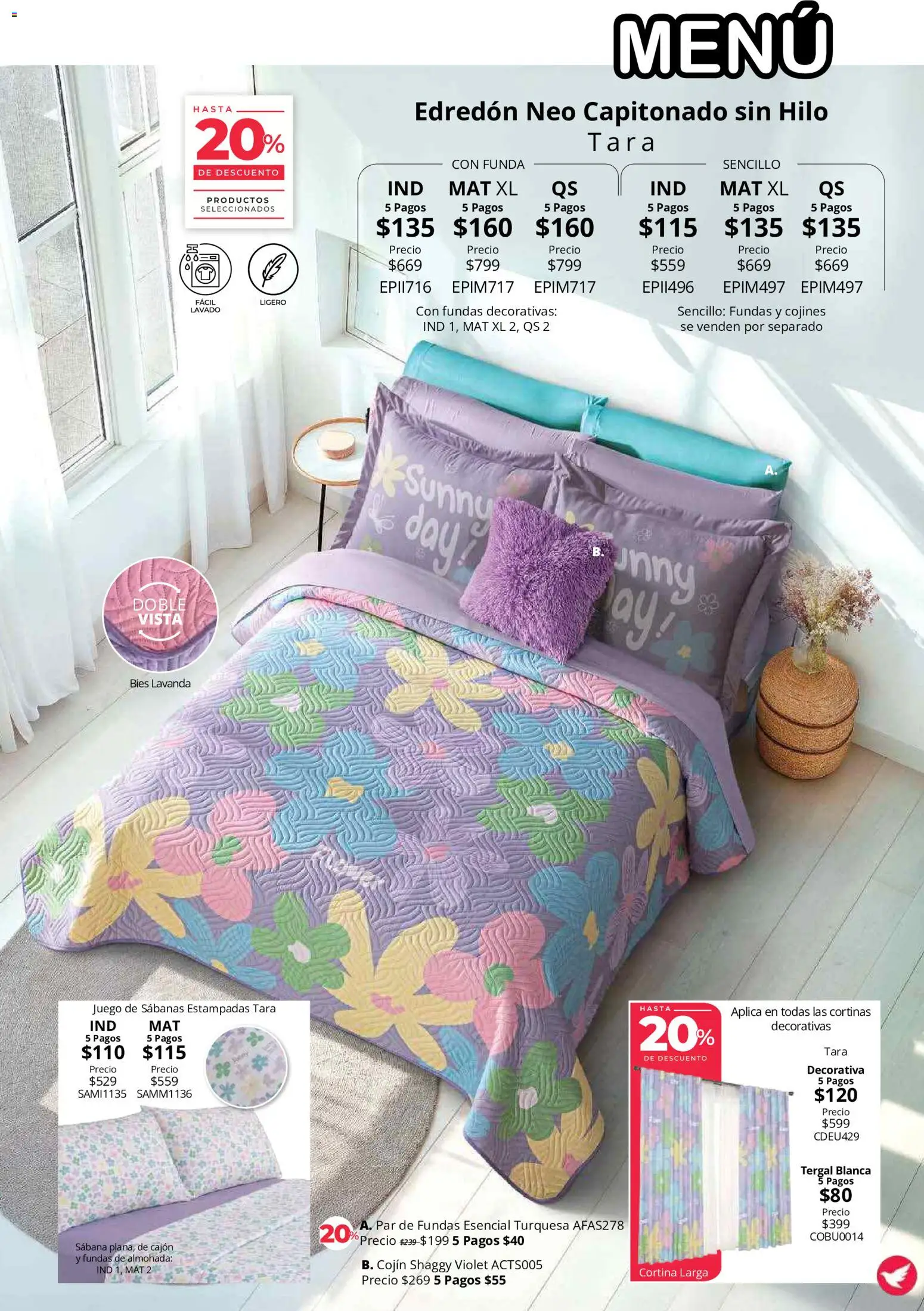 Nuevas ofertas de Colchas Concord válidas en toda la República Mexicana desde el 01/08/2026. ¡Encuentra las mejores ofertas en Colchas Concord catálogo! | Página: 86 | Productos: Funda, Almohada, Sabanas, Cortinas