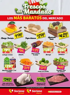 Vista previa de Soriana Frescos del Mandado Mercado: Saltillo y Torreón, nuevo folleto de la tienda, válido en México a partir del 28.04.2026