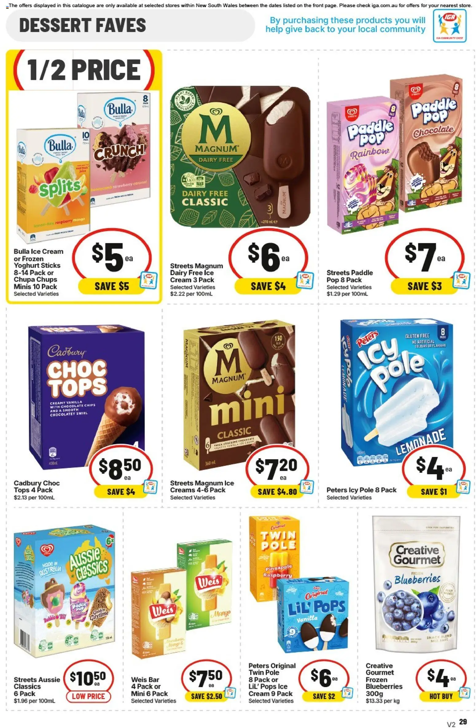IGA catalogue - valid from 19/08/2026 | Page: 27 | Products: Chocolate, Dessert, Raspberry, Magnum