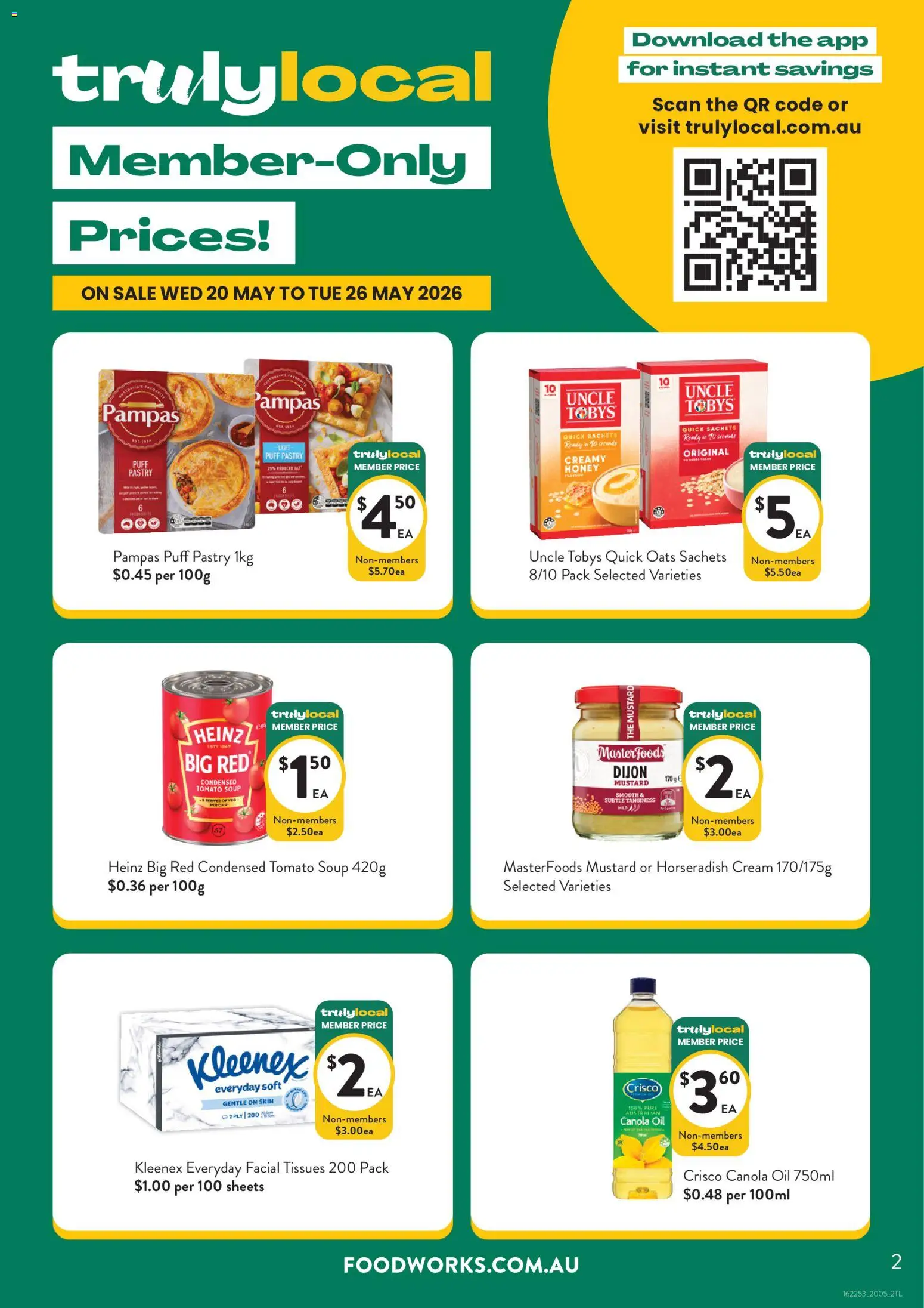 Foodworks catalogue - valid from 20.05.2026 | Page: 2 | Products: Oil, Honey, Mustard, Oats