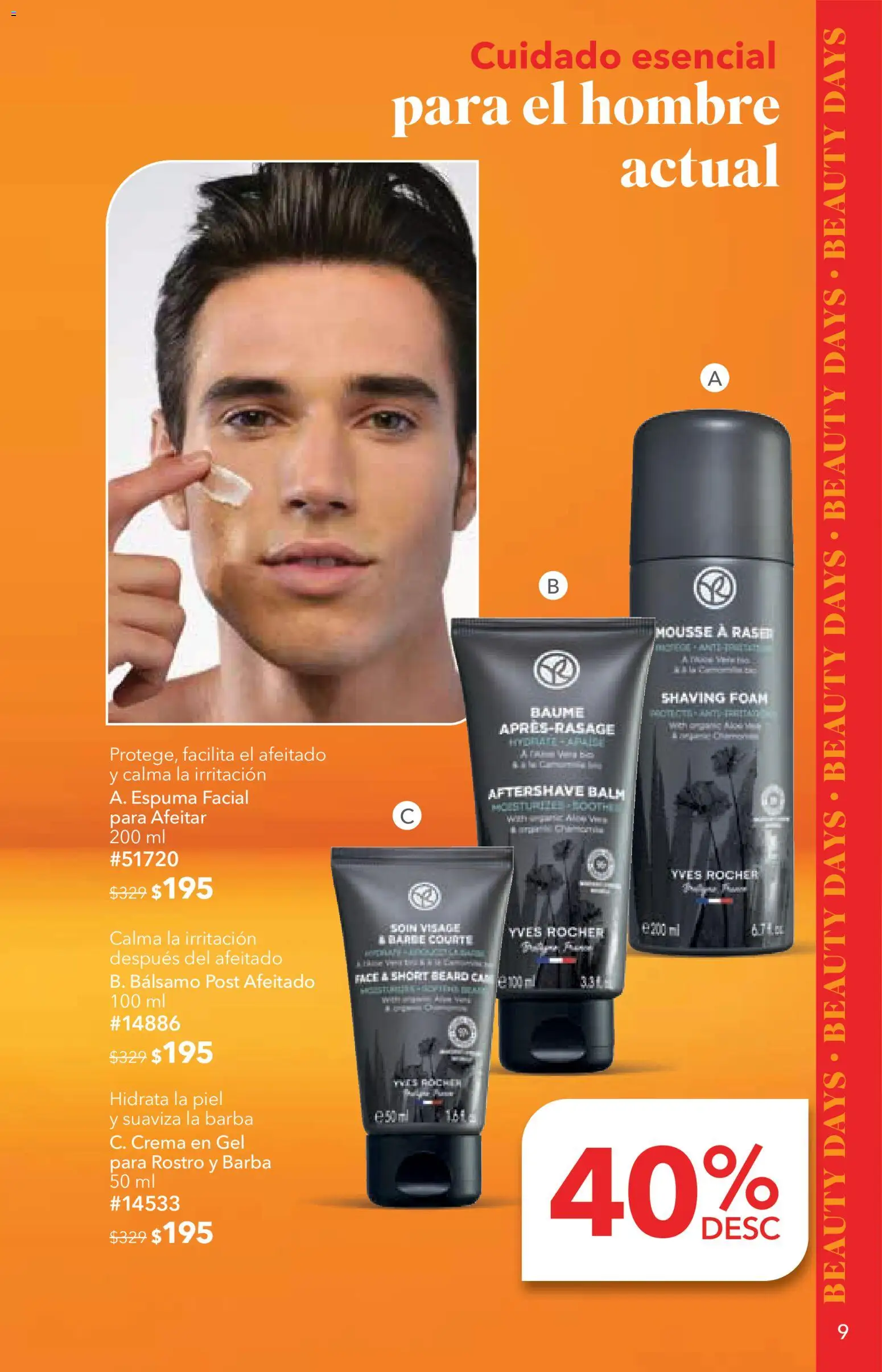 Nuevas ofertas de Yves Rocher válidas en toda la República Mexicana desde el 14/07/2026. ¡Encuentra las mejores ofertas en Yves Rocher campaña 10 2026! | Página: 9 | Productos: Crema, Mousse, Bálsamo, Espuma