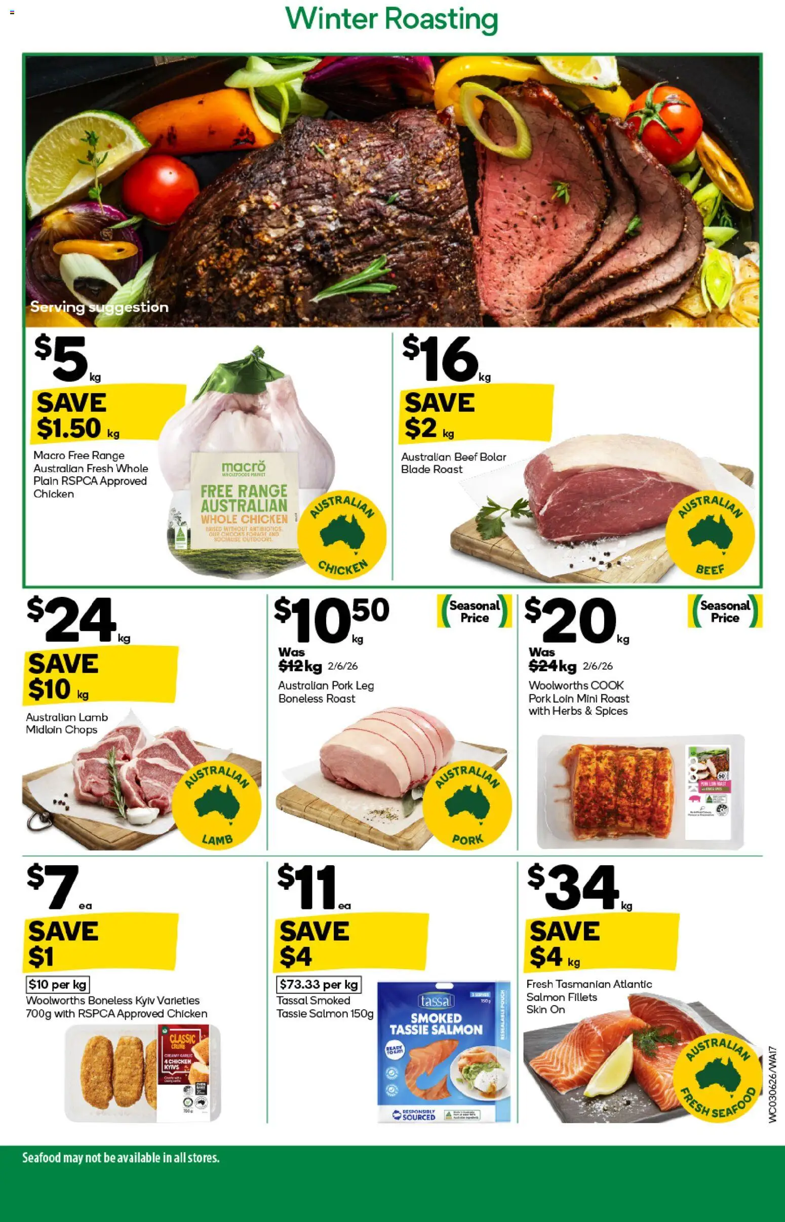 Woolworths catalogue - valid from 03.06.2026 | Page: 17 | Products: Pork, Lamb, Beef, Seafood