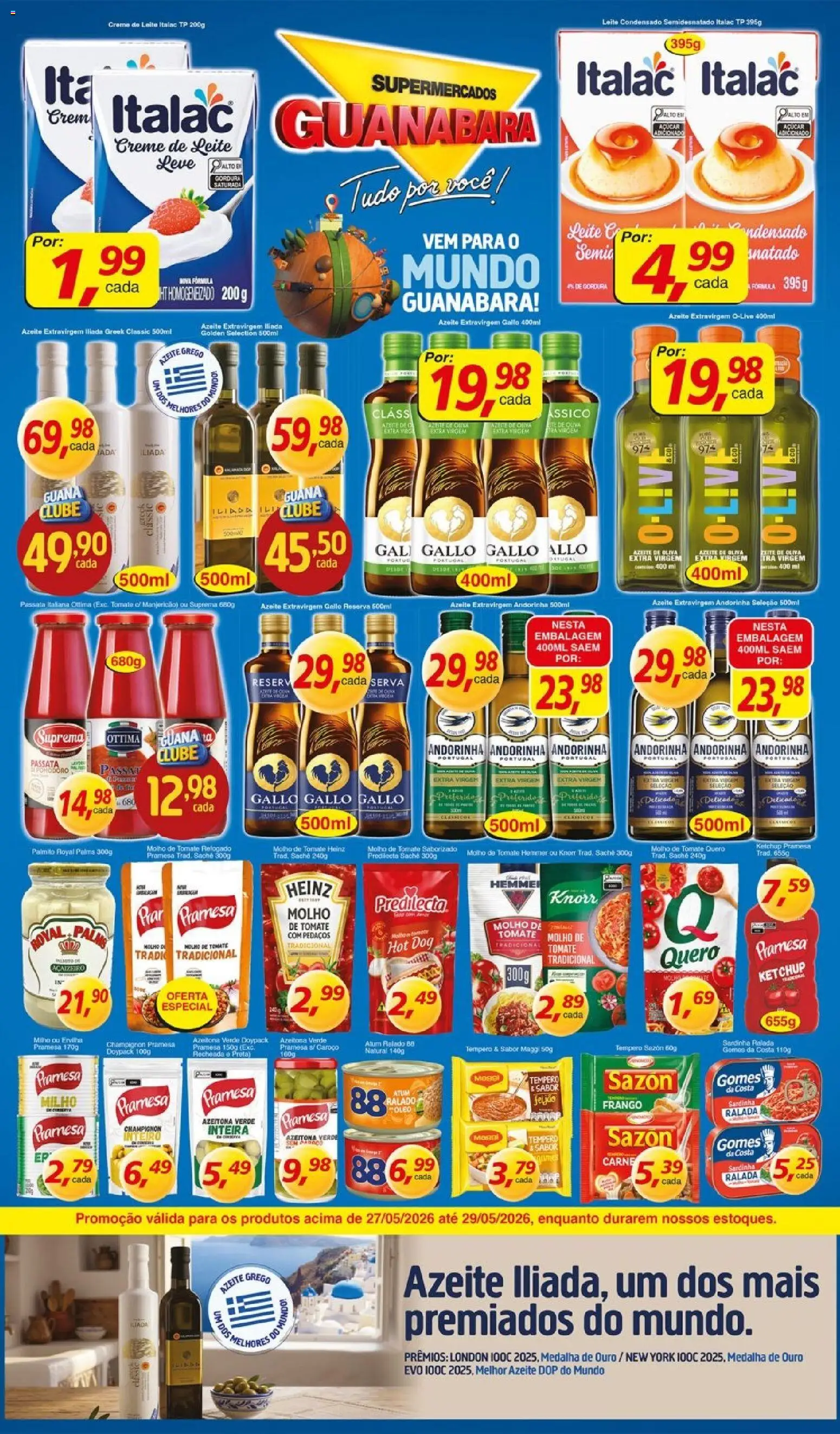 Supermercados Guanabara Folheto - válido de 27.05.2026 | Página: 3 | Produtos: Carne, Creme, Frango, Leite condensado