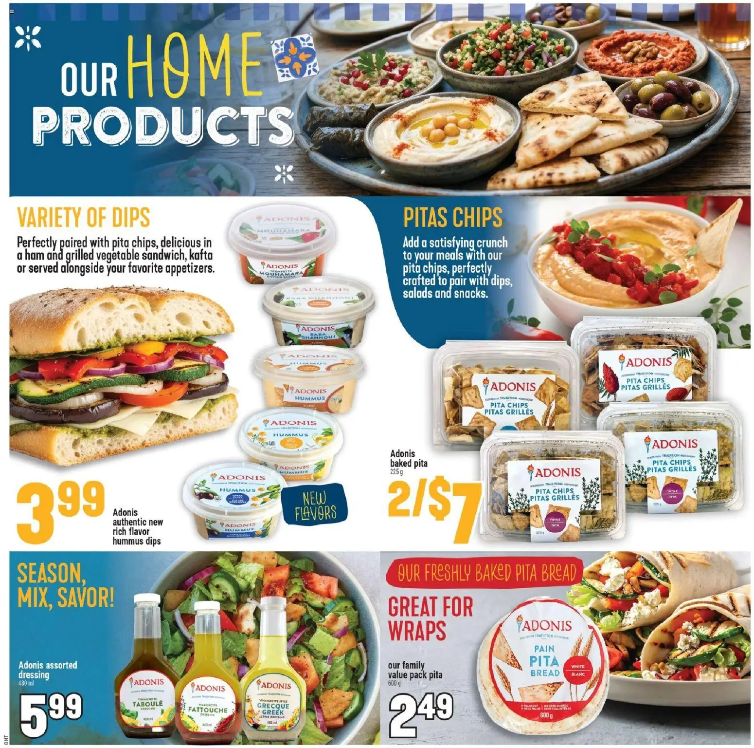 Adonis flyer valid from Aug 13, 2026 | Page: 6 | Products: Hummus, Pita bread, Bread, Ham