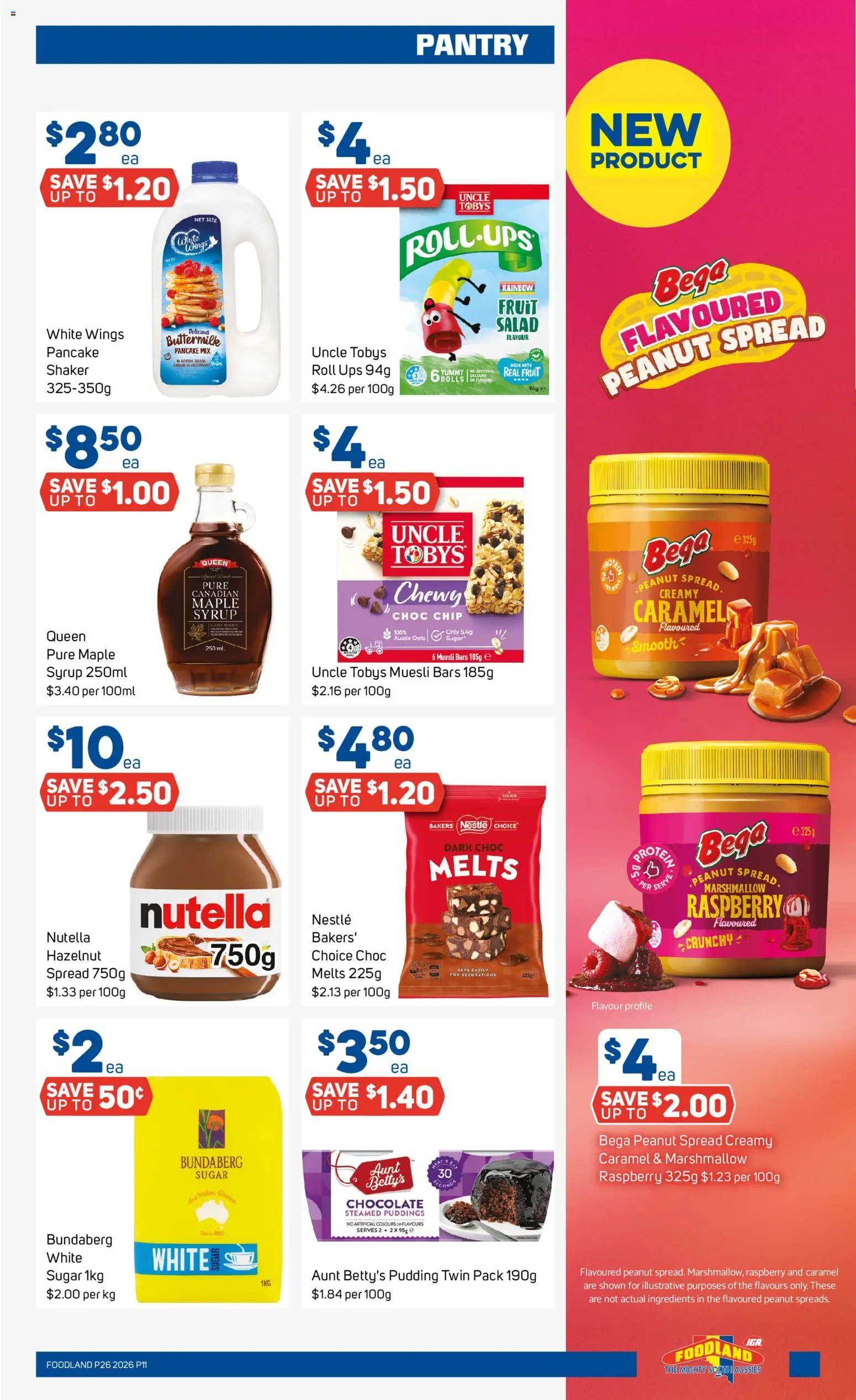 Foodland catalogue - valid from 24/06/2026 | Page: 11 | Products: Nutella, Salad, Sugar, UPS