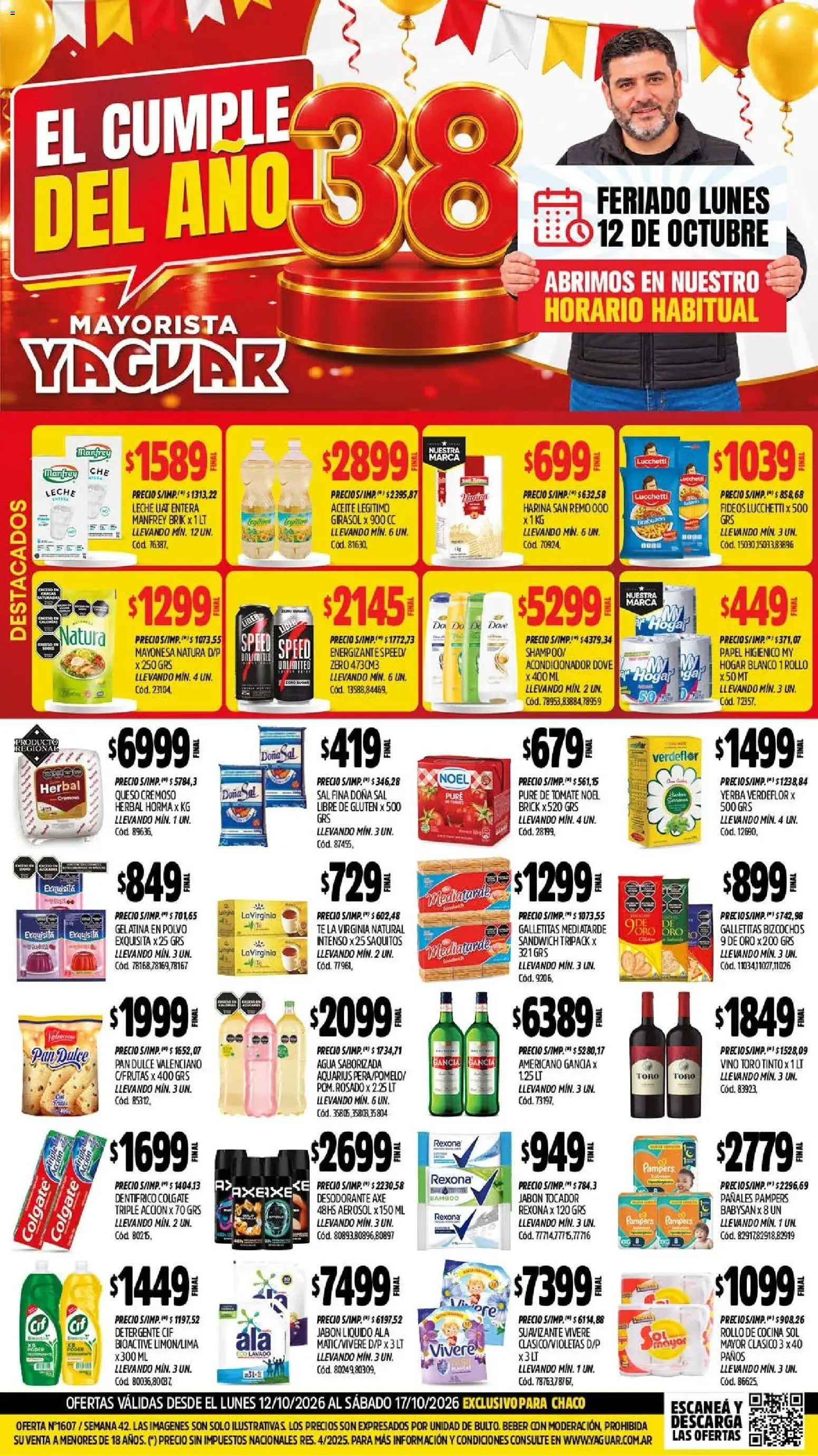 Yaguar - Oferta Semanal Chaco │ válido desde el 12/10/2026 | Página: 1