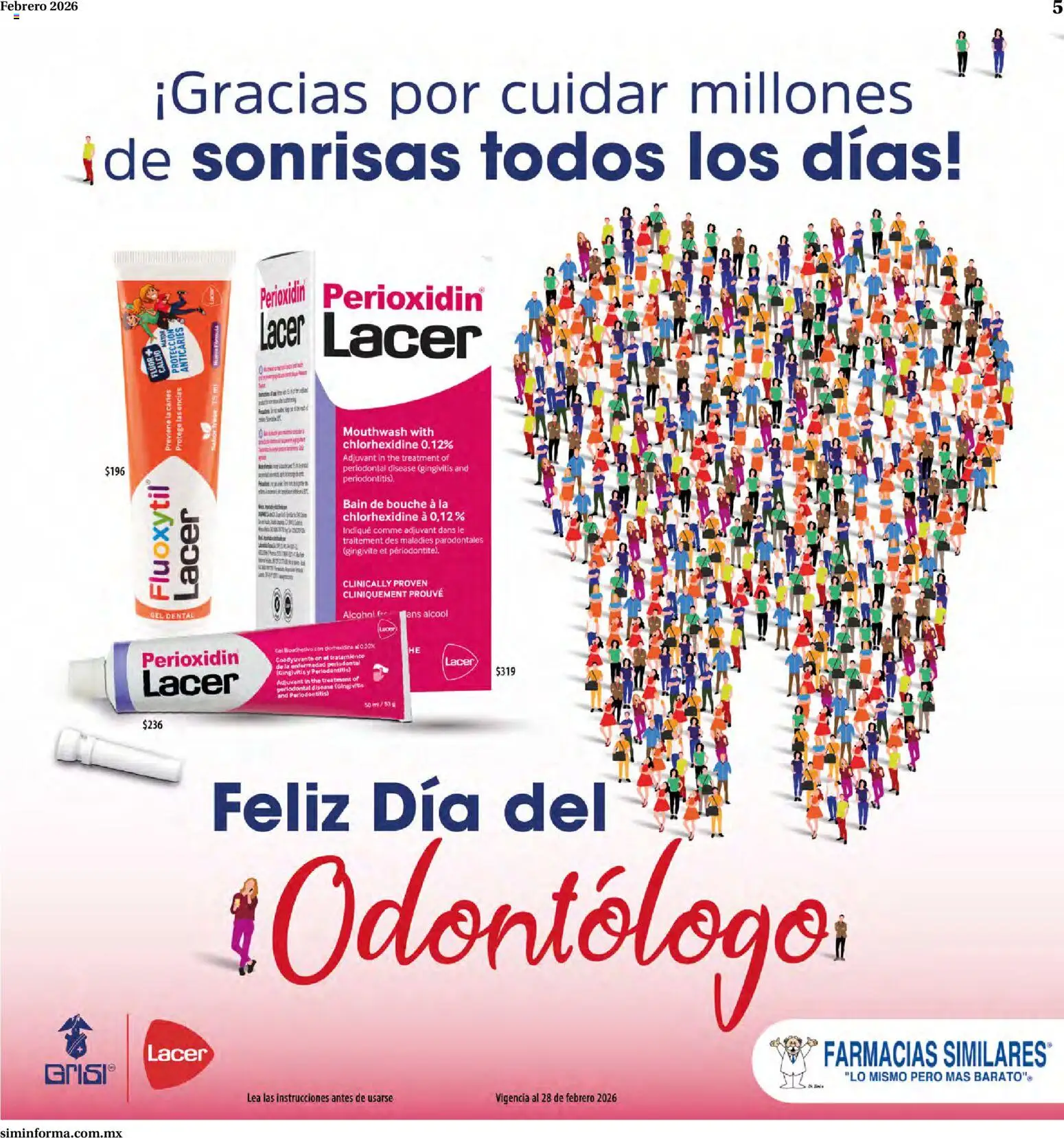 Nuevas ofertas de Farmacias Similares válidas en toda la República Mexicana desde el 01.02.2026. ¡Encuentra las mejores ofertas en Farmacias Similares catálogo! | Página: 5