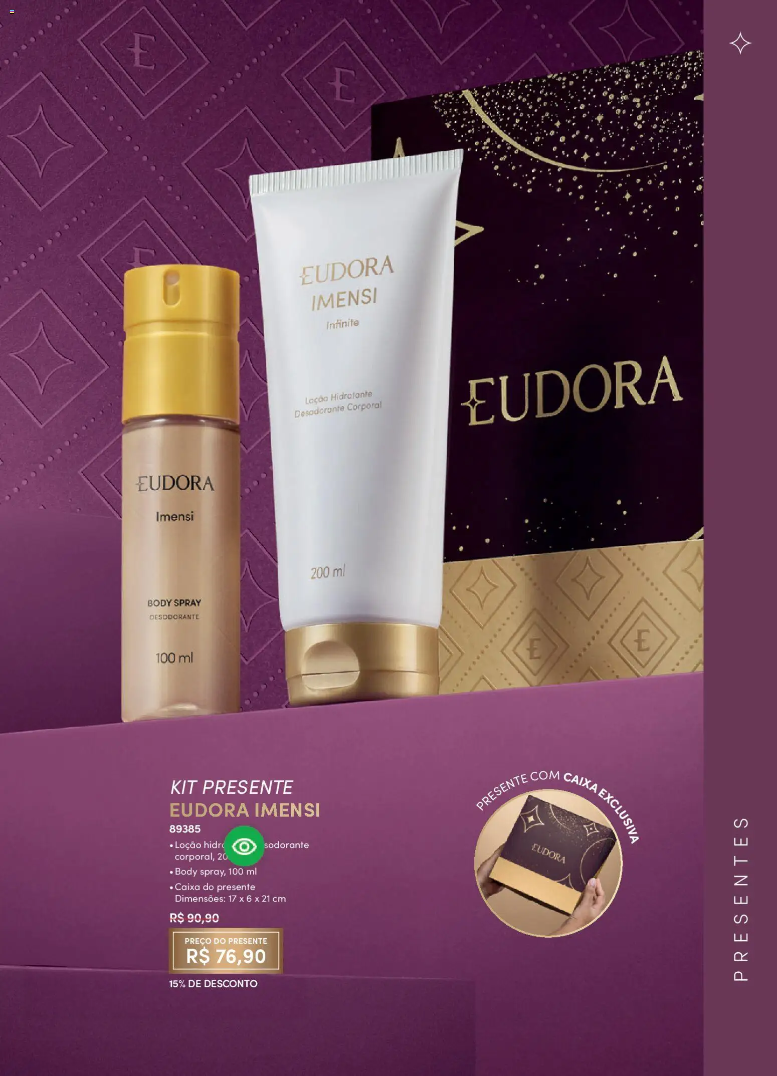 Eudora Folheto - válido de 01.04.2026 | Página: 59 | Produtos: Desodorante, Caixa, Body