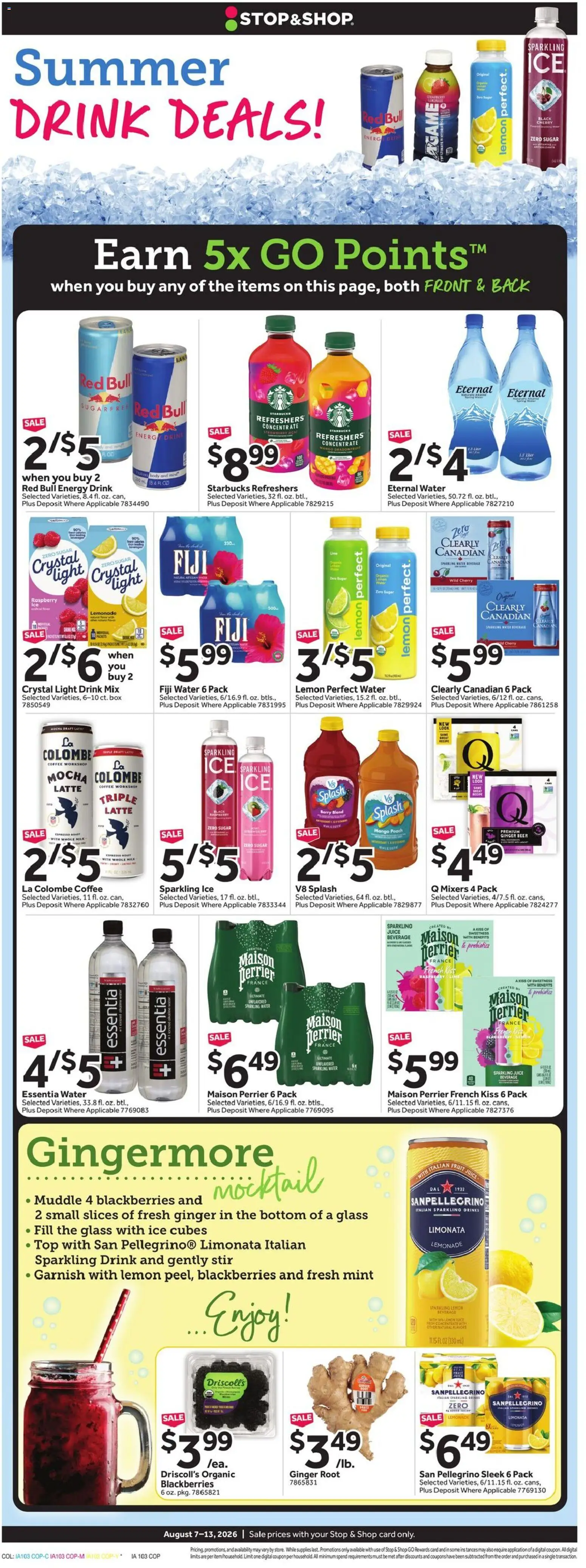 Stop & Shop Weekly Ad - valid from 08/07/2026 | Page: 14 | Products: Coffee, Whole milk, Ice, Raspberry