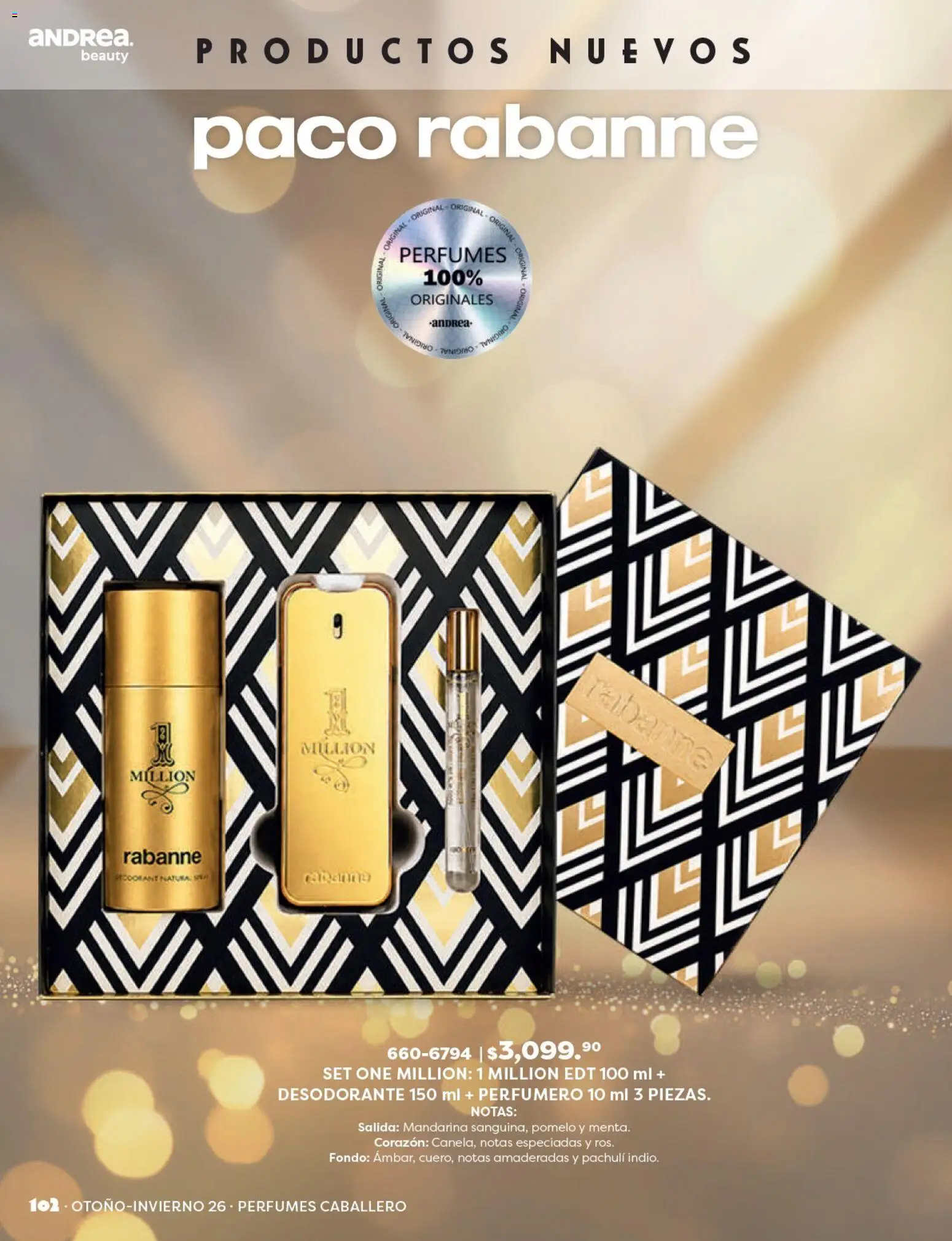 Nuevas ofertas de Andrea válidas en toda la República Mexicana desde el 23/08/2026. ¡Encuentra las mejores ofertas en Andrea catálogo Beauty! | Página: 102 | Productos: Desodorante, Pomelo, Perfumes