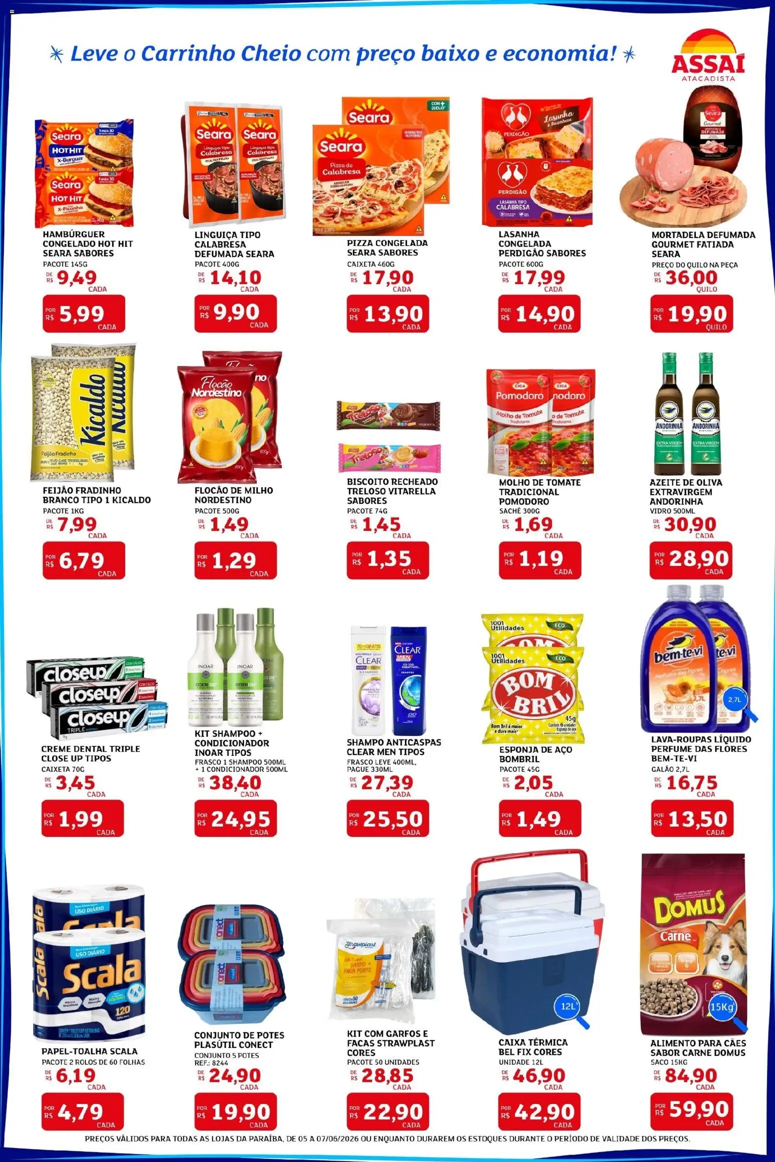 Assaí Atacadista Folheto - válido de 05.06.2026 | Página: 2 | Produtos: Feijão, Flores, Lasanha, Esponja de aço