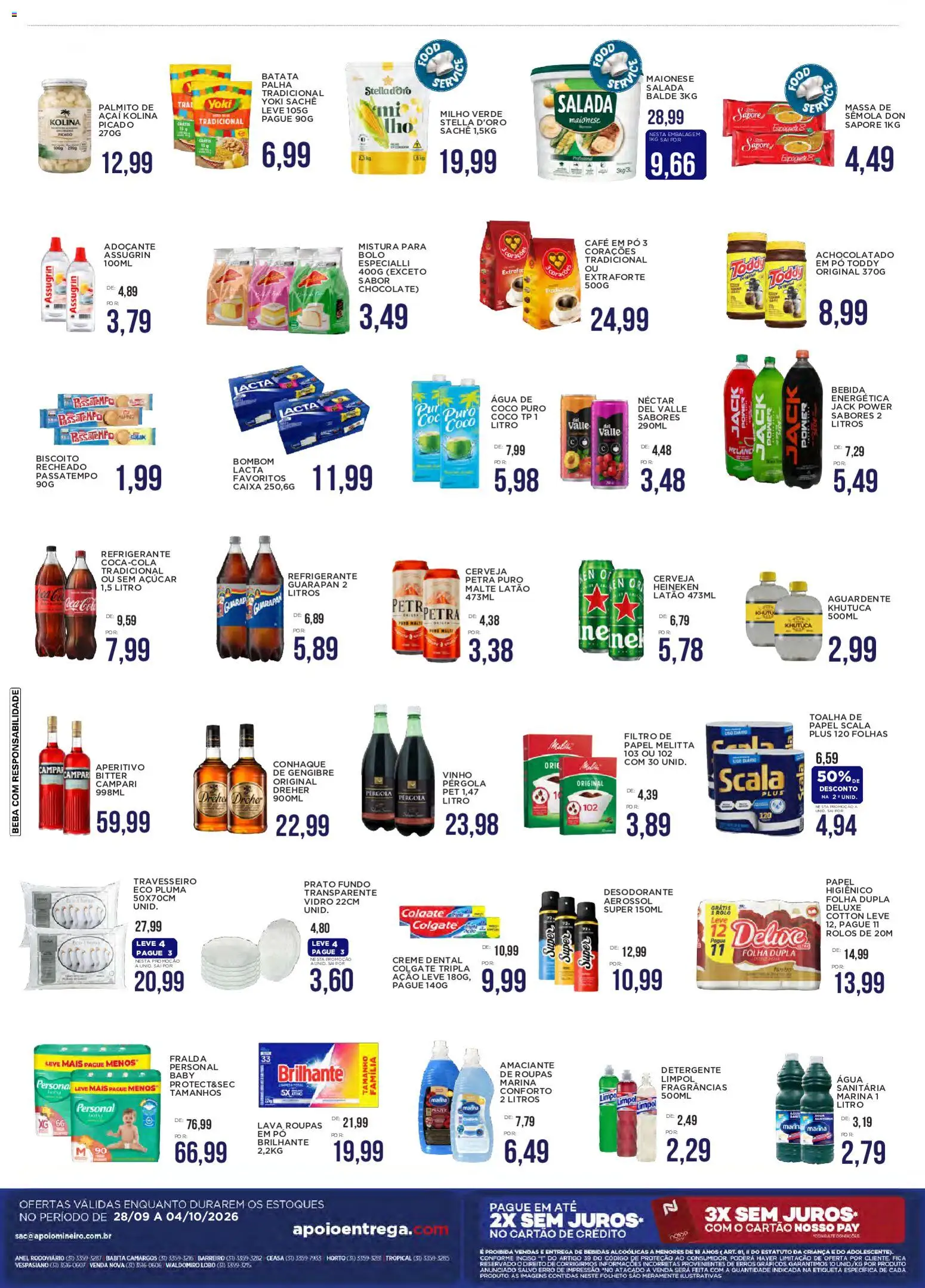 Apoio Mineiro Folheto - válido de 28/09/2026 | Página: 2 | Produtos: Amaciante de roupas, Anel, Café, Maionese