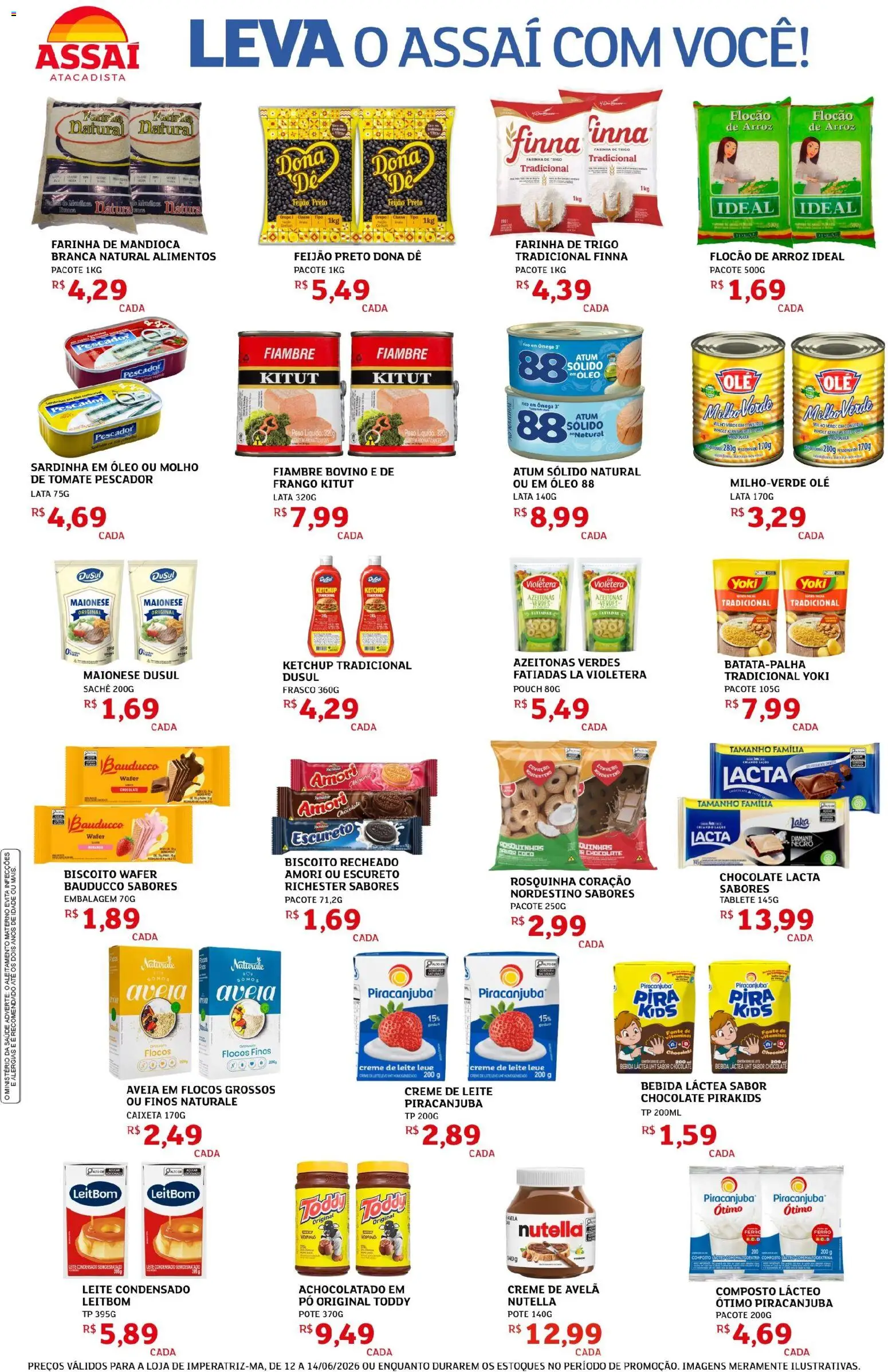 Assaí Atacadista Folheto - válido de 12.06.2026 | Página: 2 | Produtos: Azeitonas, Farinha de mandioca, Arroz, Bebida