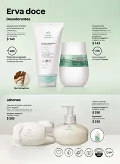 Vista previa de Natura campaña 11 2026, nuevo folleto de la tienda, válido en México a partir del 10/07/2026 | Página: 140 | Productos: Desodorante, Antitranspirante, Barra, Jabón