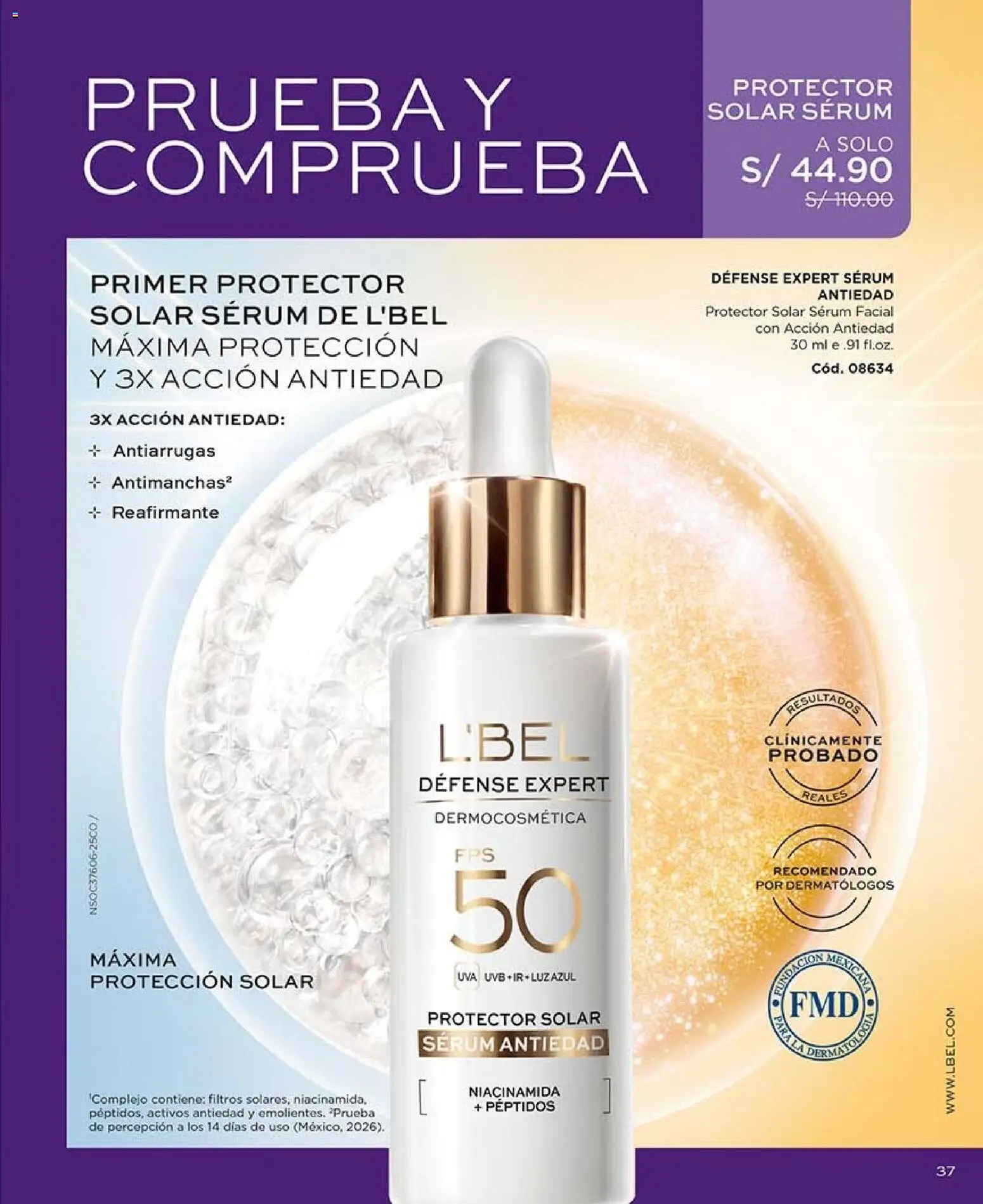 Catálogo L'Bel válido desde 03/10/2026 | Página: 37 | Productos: Protector solar