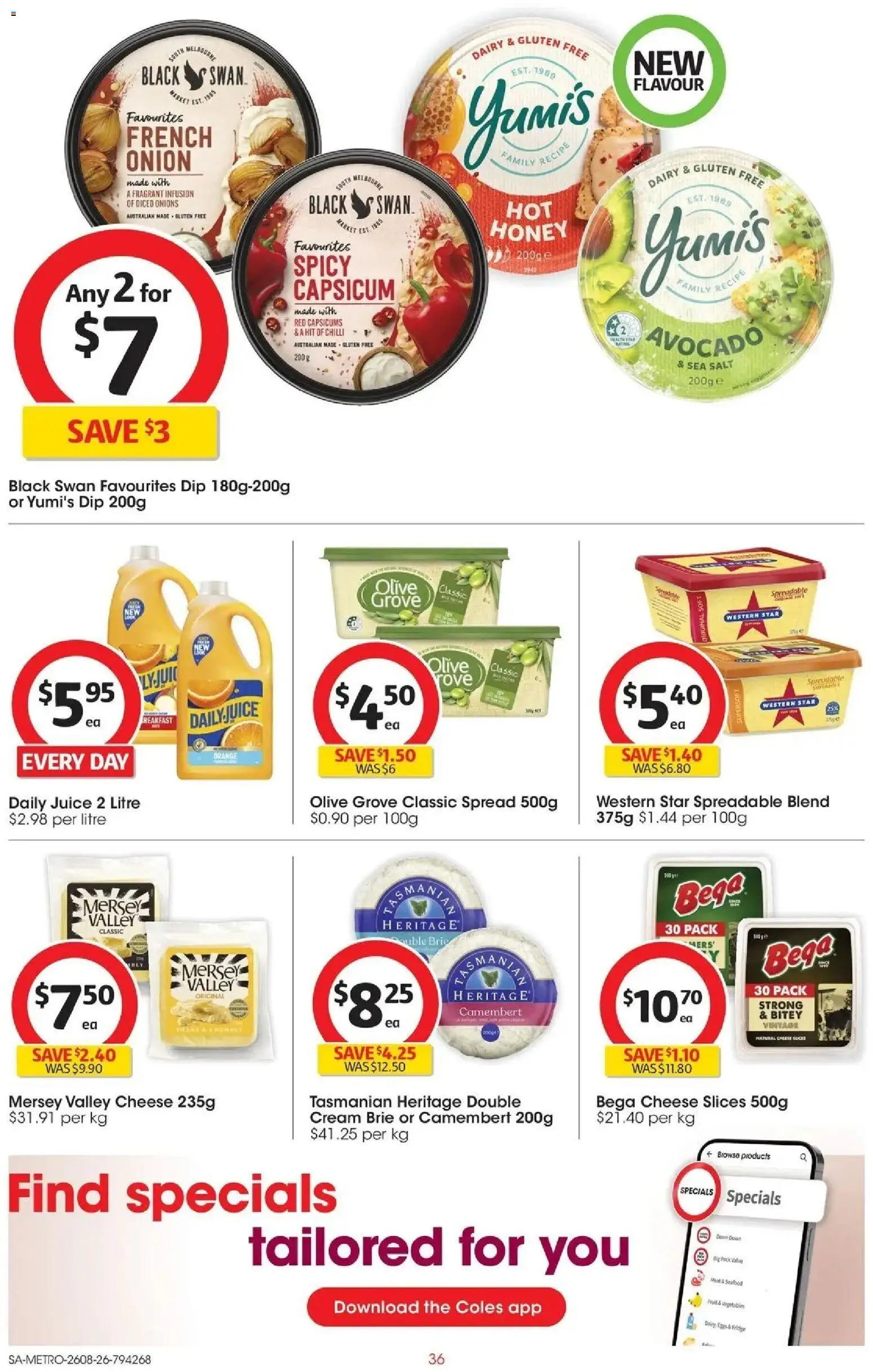 ﻿Coles catalogue valid from 26/08/2026 > Online Australia | Page: 36 | Products: Eggs, Camembert, Cream, Spread