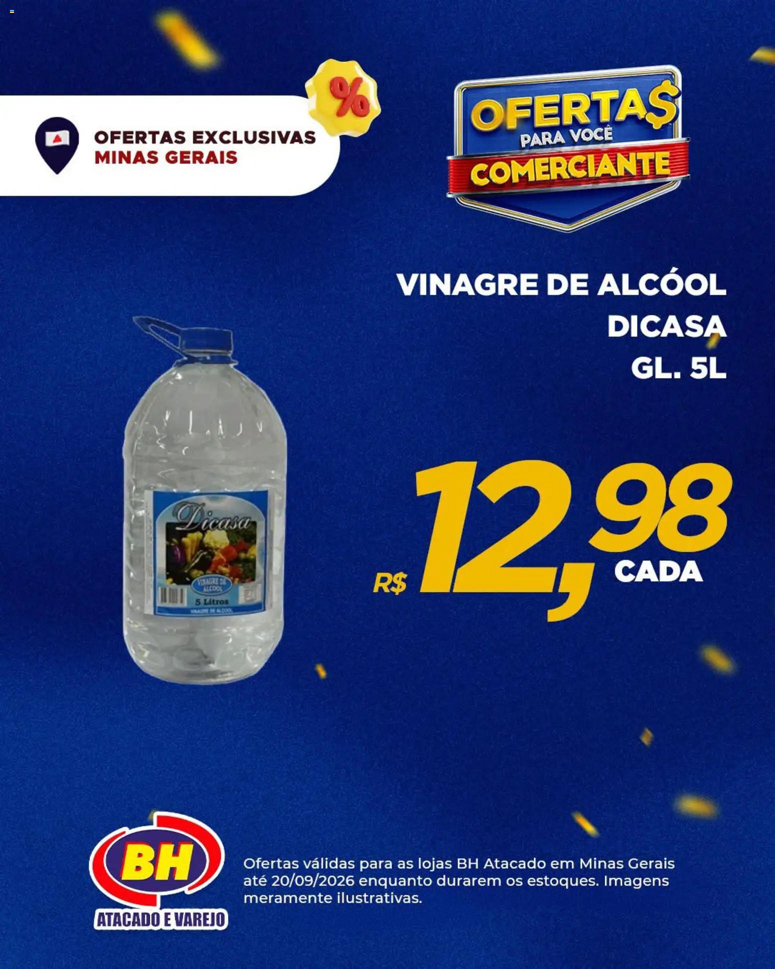 Supermercados BH Folheto - válido de 14/09/2026 | Página: 4 | Produtos: Álcool, Vinagre