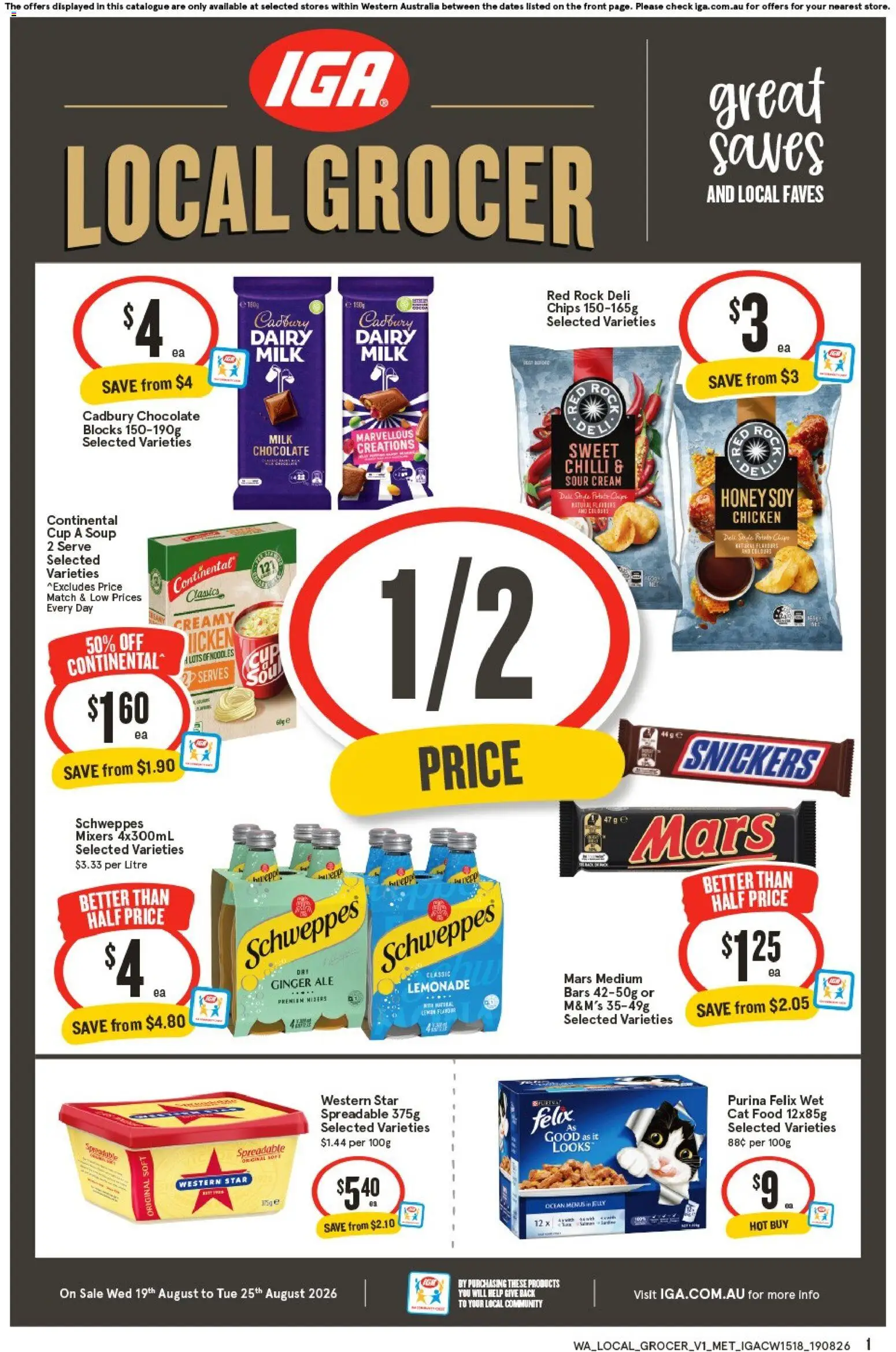 IGA catalogue - valid from 19/08/2026 | Page: 1 | Products: Food, Milk, Ginger, Cream
