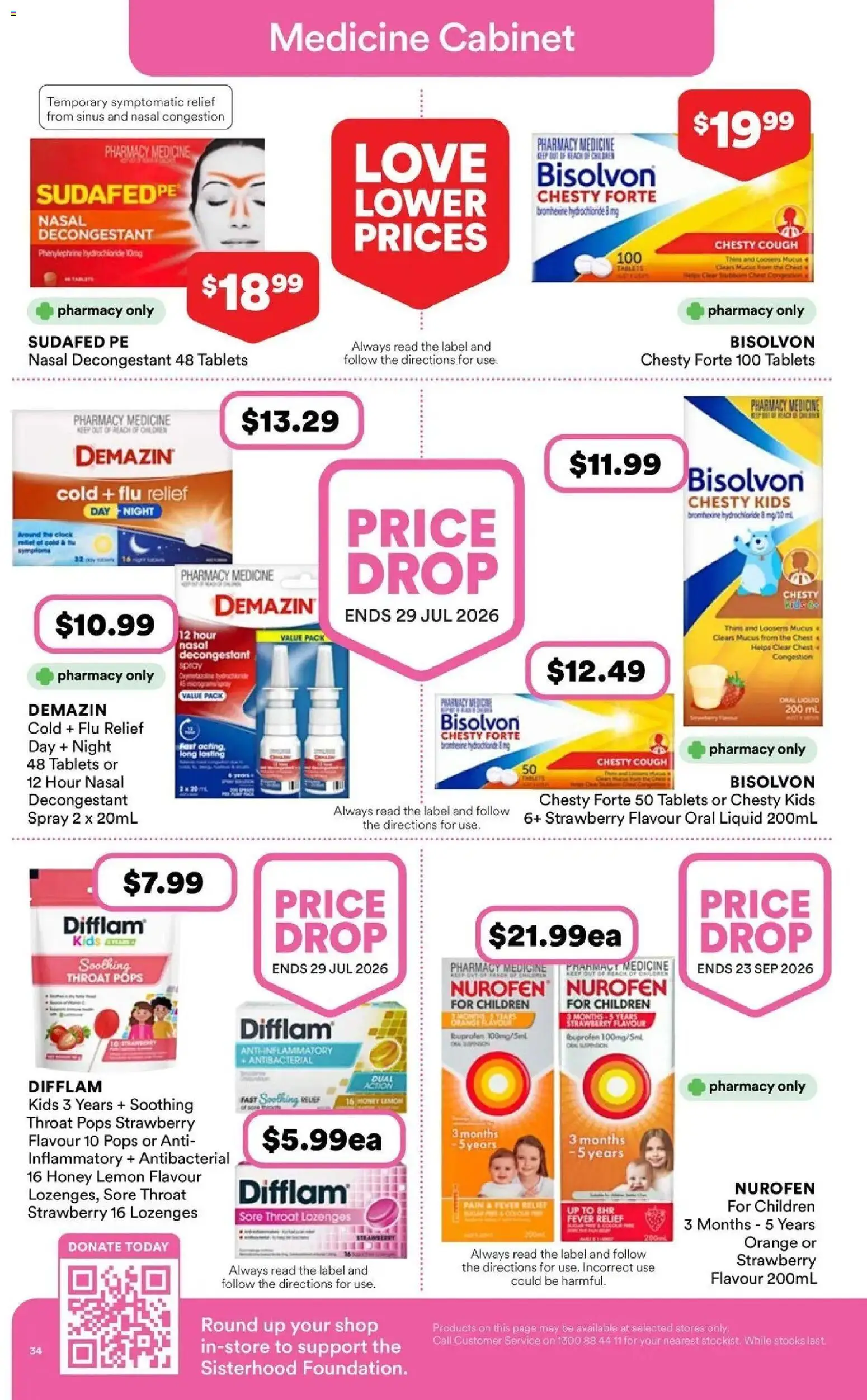 Priceline Pharmacy catalogue - valid from 01/07/2026 | Page: 34 | Products: Honey, Lemon, Clock, Sinus