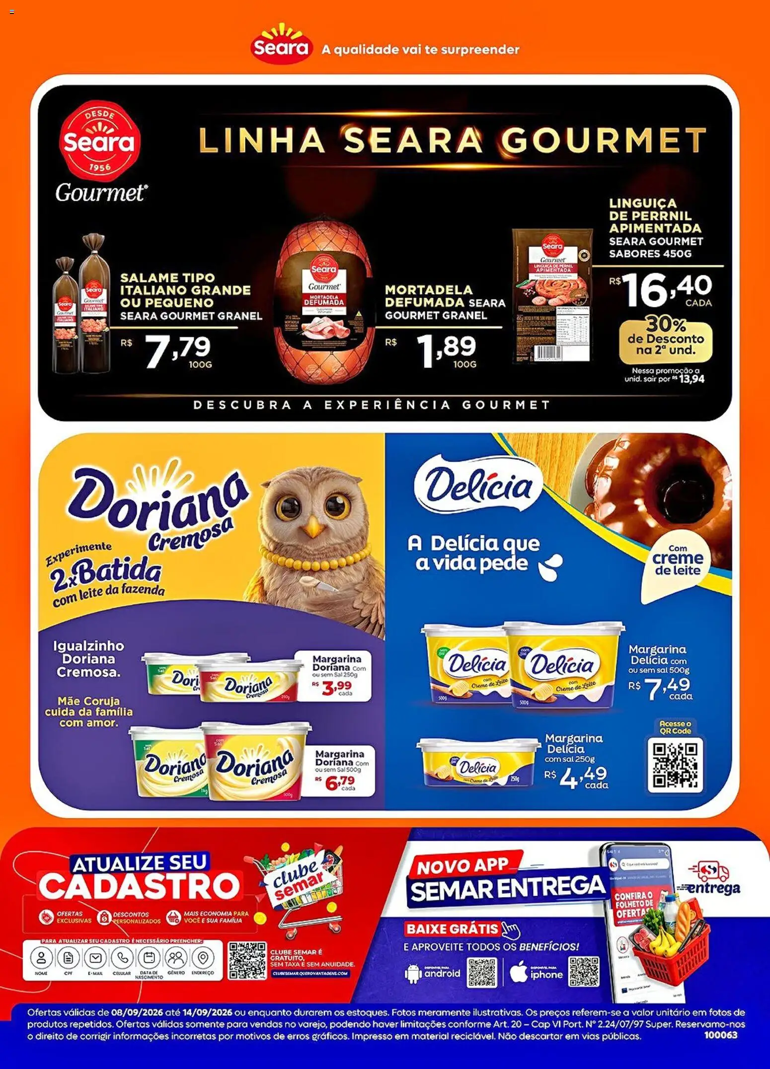 Semar Supermercado Folheto - válido de 08/09/2026 | Página: 2 | Produtos: Iphone, Linguiça, Pernil, Mortadela