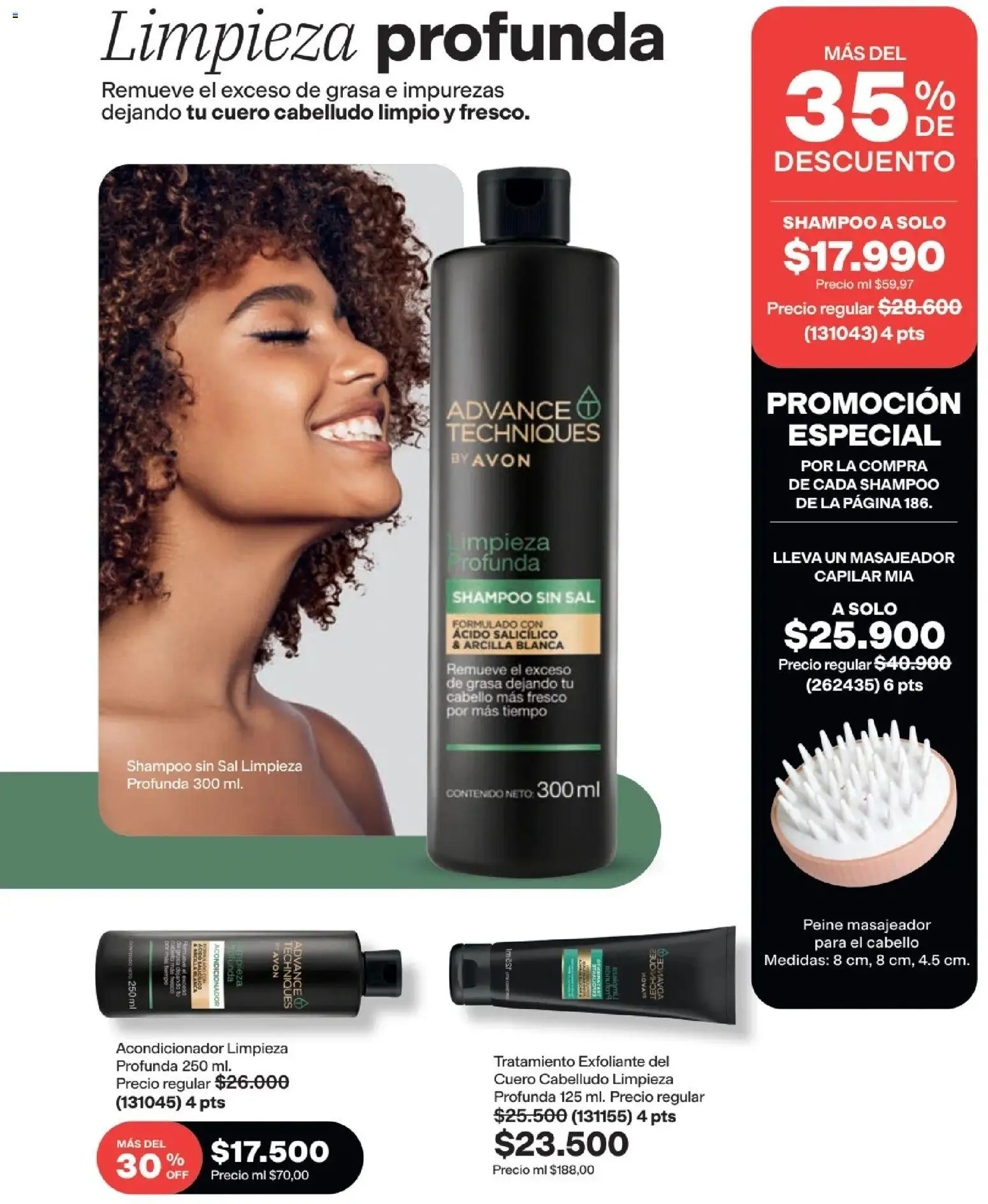 Avon revista - valida desde el 15/07/2026 | Página: 186 | Productos: Sal, Shampoo, Acondicionador