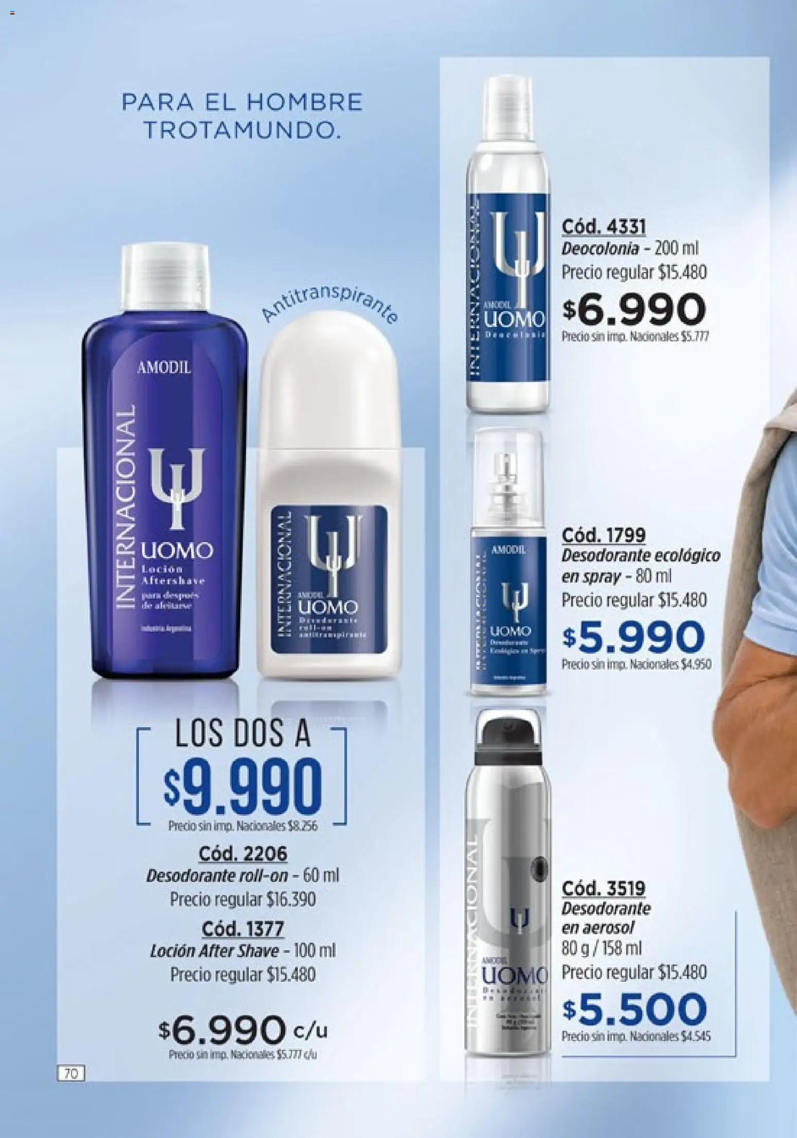 Catálogo Amodil Campaña 16 │ válido desde el 19/09/2026 | Página: 70 | Productos: Loción, Desodorante, Antitranspirante