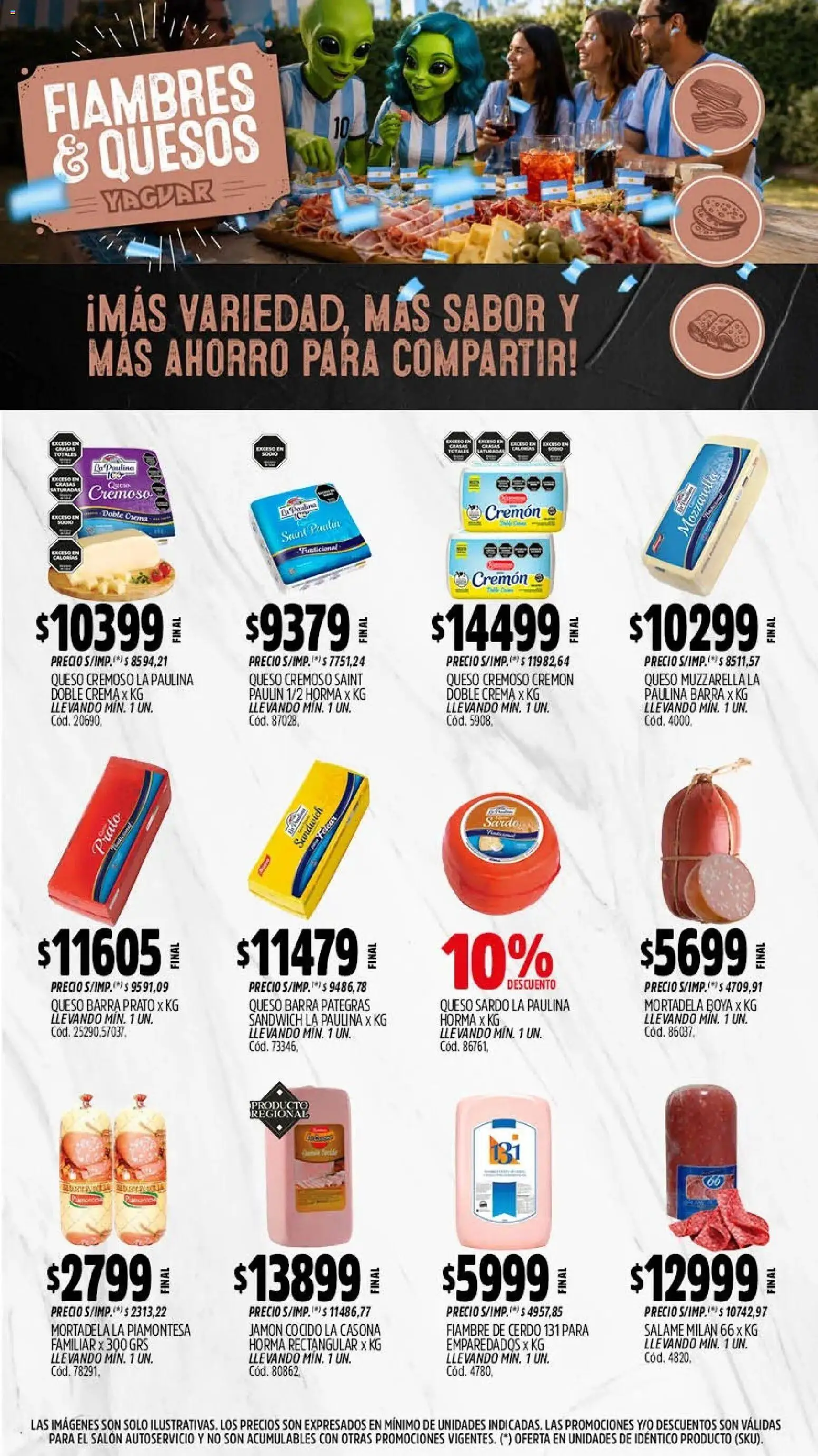 Yaguar - Oferta Semanal Jujuy │ válido desde el 06/07/2026 | Página: 7 | Productos: Jamón cocido, Muzzarella, Queso, Jamón