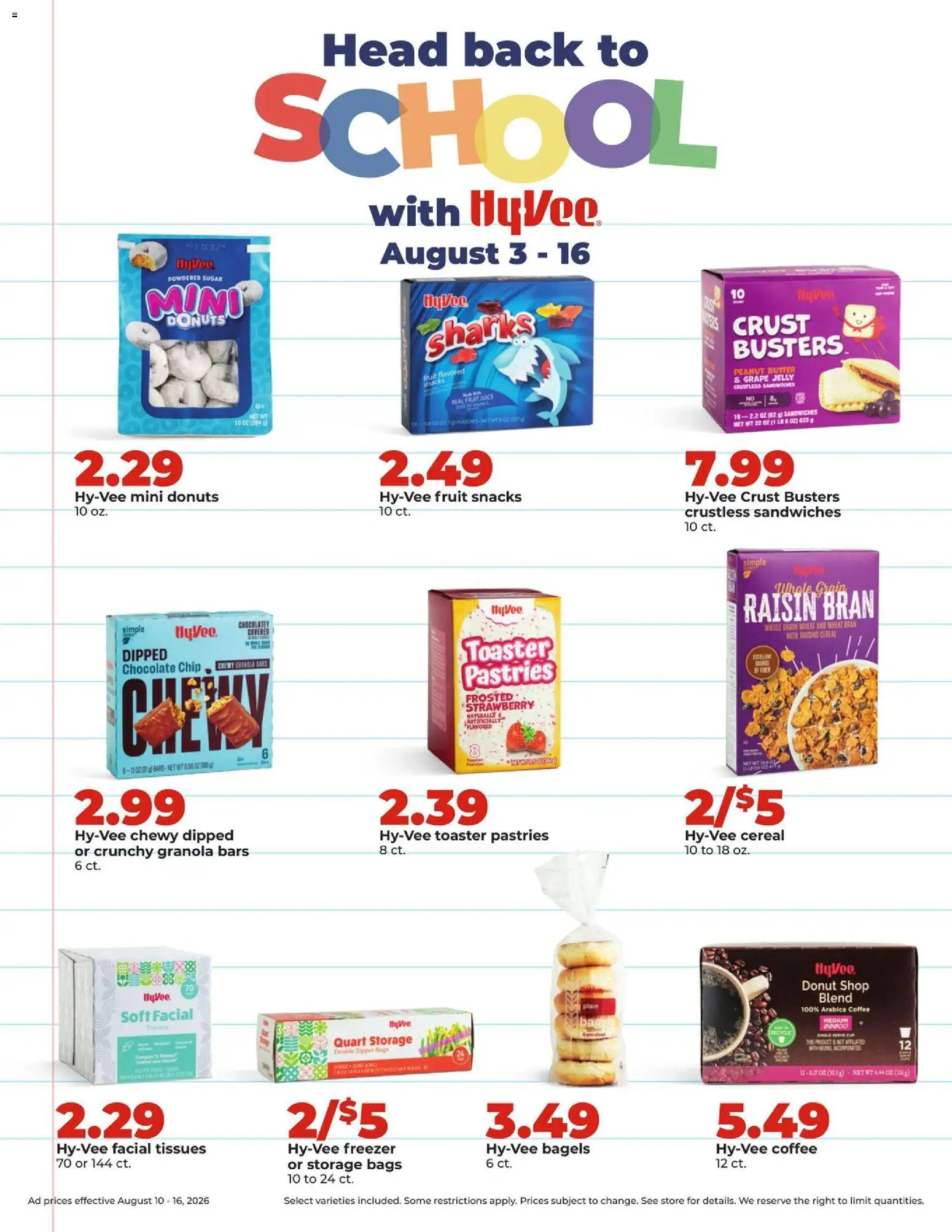 HyVee Weekly Ad - valid from 08/10/2026 | Page: 18 | Products: Toaster, Coffee, Chocolate, Chocolate Chip