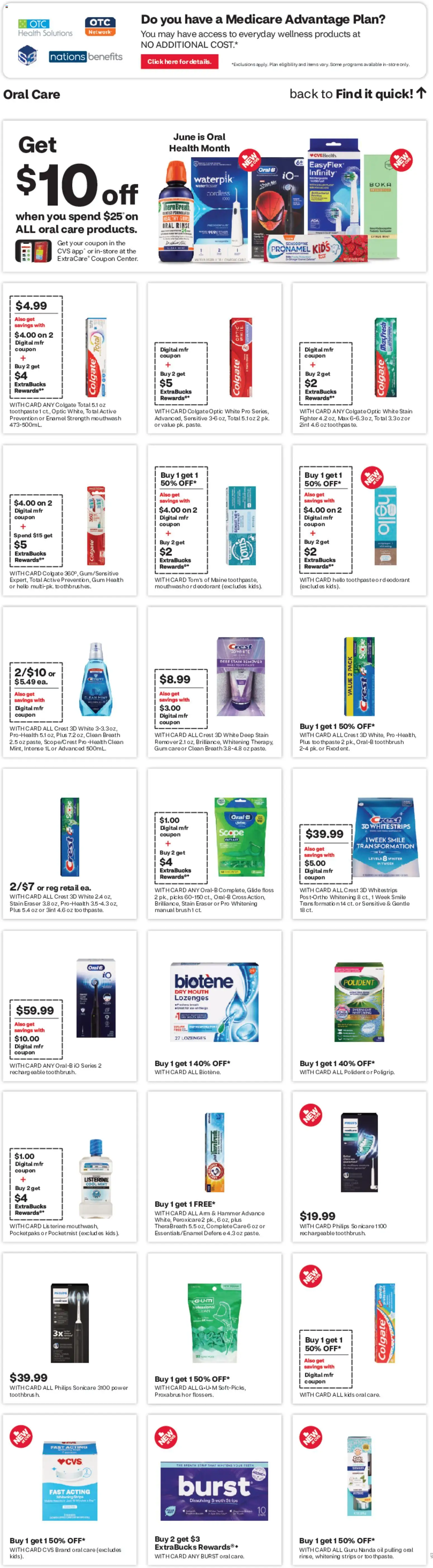CVS Pharmacy Weekly Ad - CO - valid from 14.06.2026 | Page: 15 | Products: Eraser, Hammer, Oil, Toothpaste