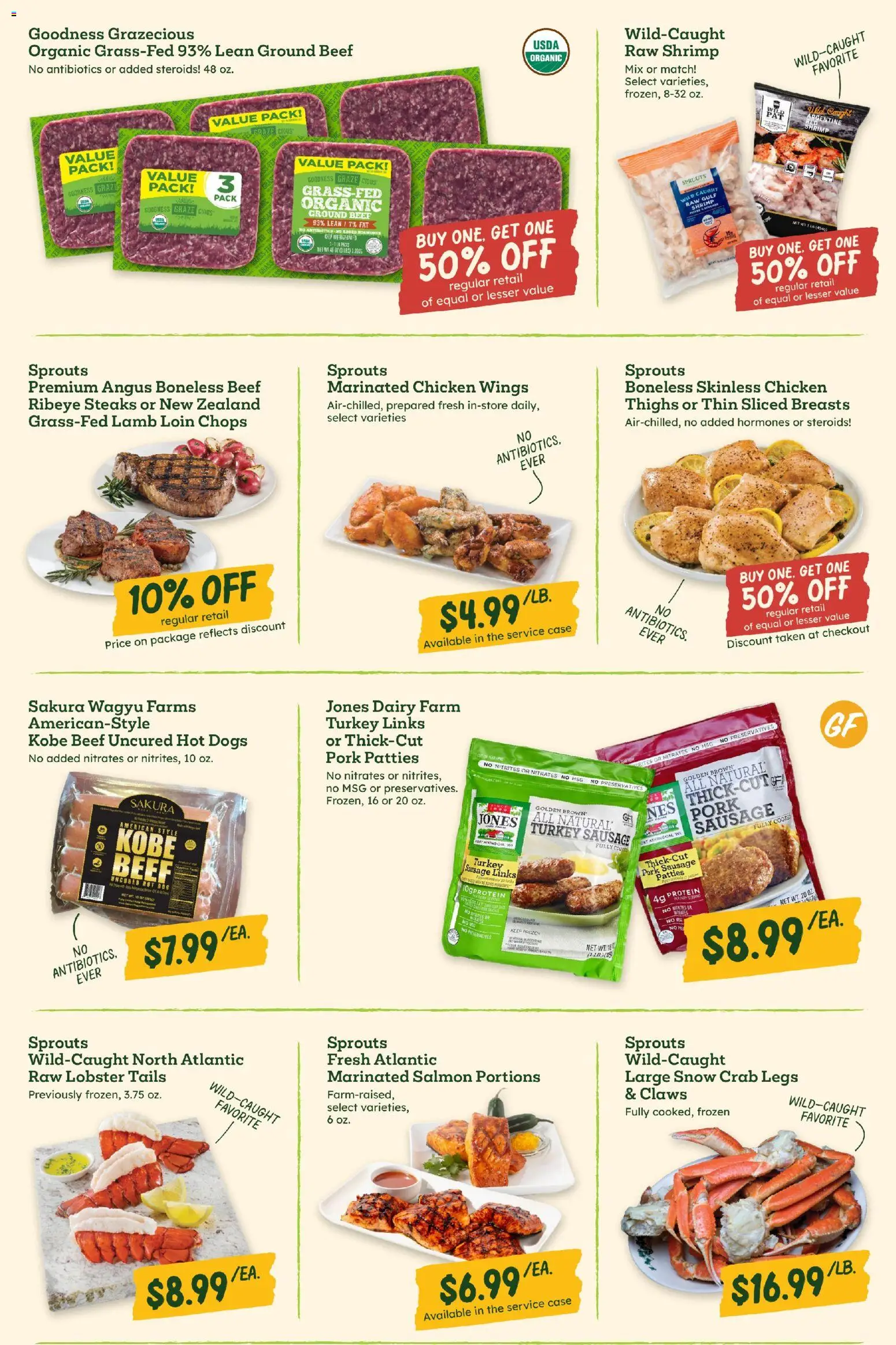 Sprouts Weekly Ad - valid from 08/26/2026 | Page: 4 | Products: Turkey, Chicken, Sausage, Hot Dogs