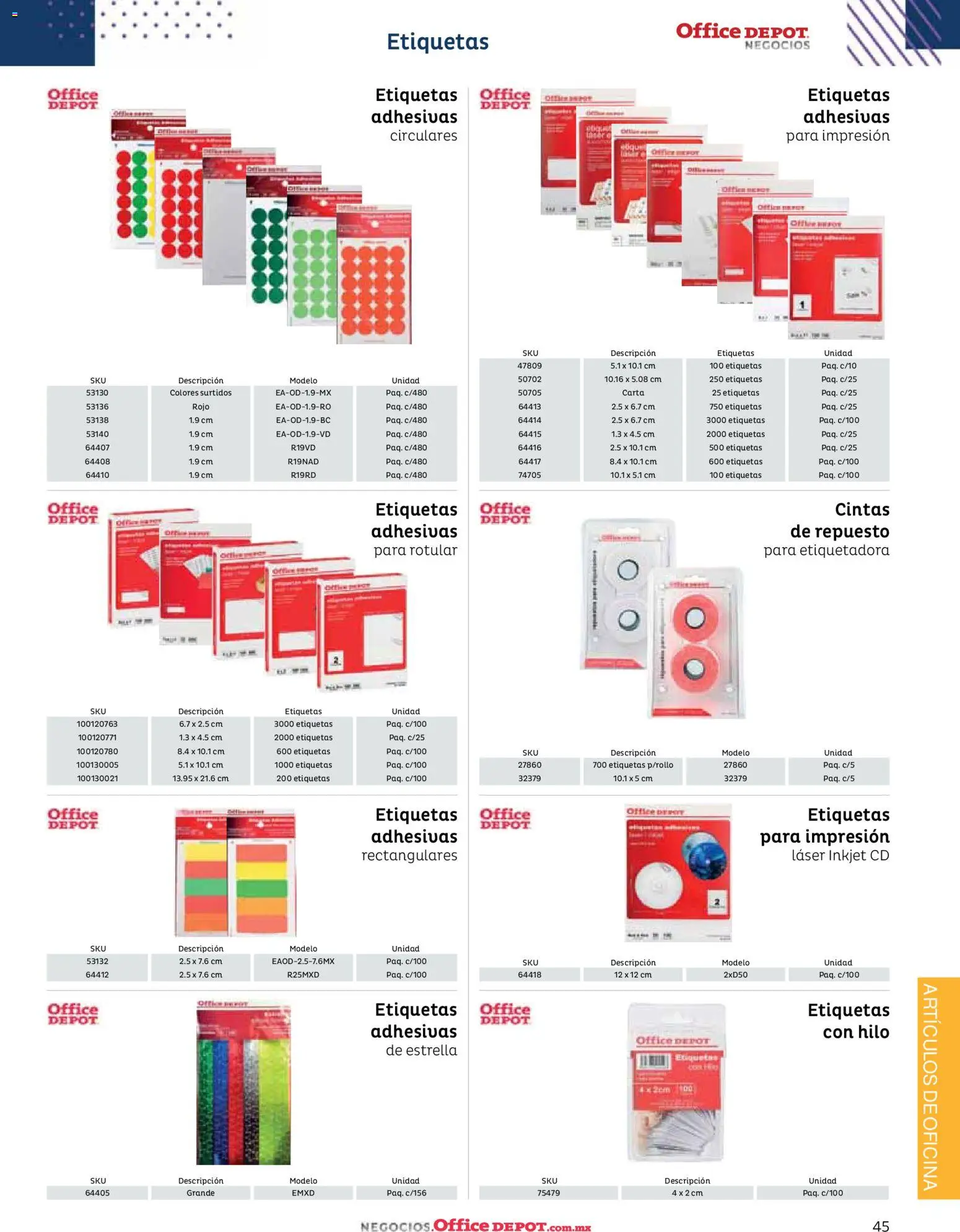 Nuevas ofertas de Office Depot válidas en toda la República Mexicana desde el 12/01/2026. ¡Encuentra las mejores ofertas en Office Depot catálogo 2026! | Página: 47