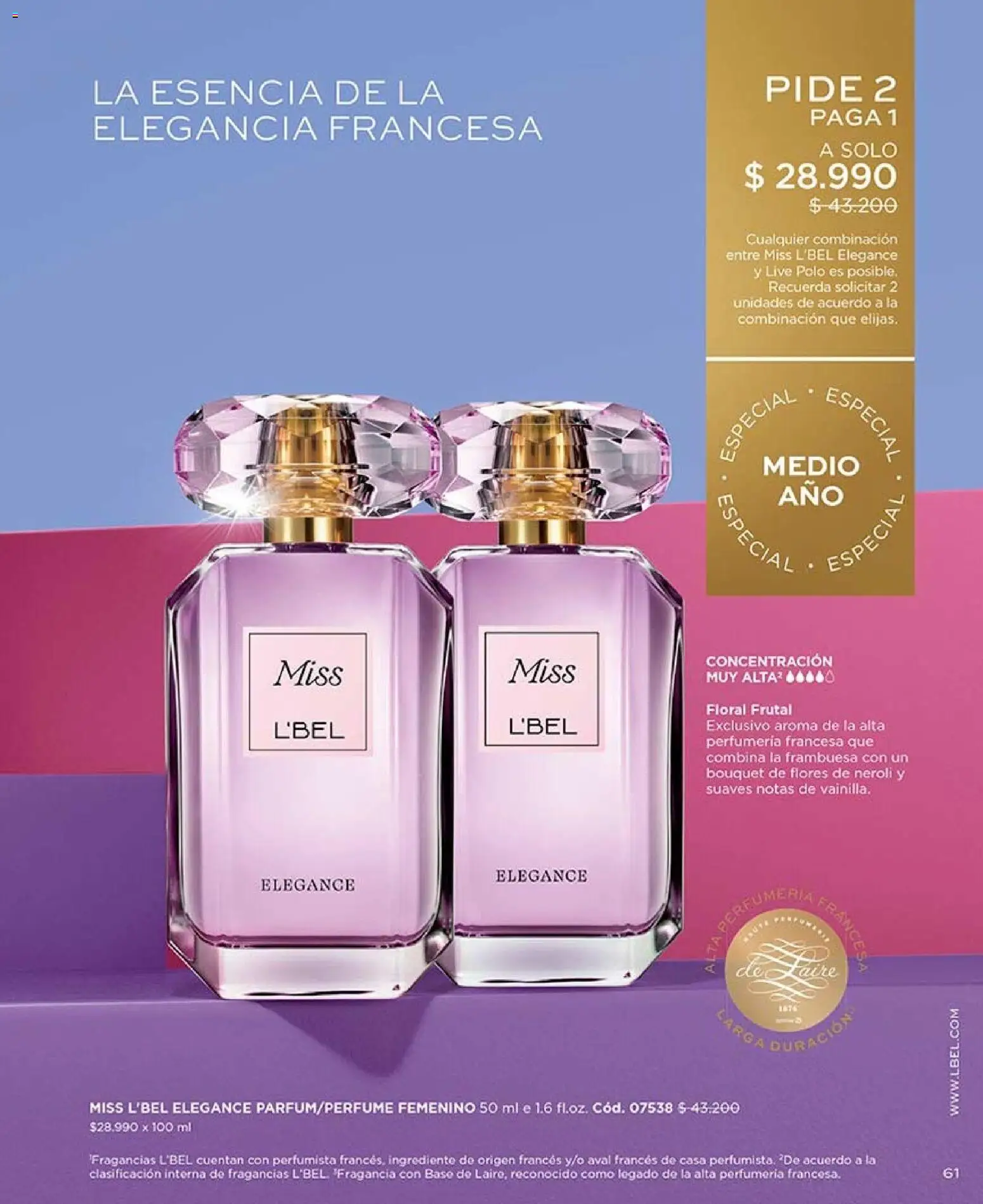 Catálogo L'Bel Campaña 11 │ válido desde el 15.06.2026 | Página: 61 | Productos: Fragancia, Base
