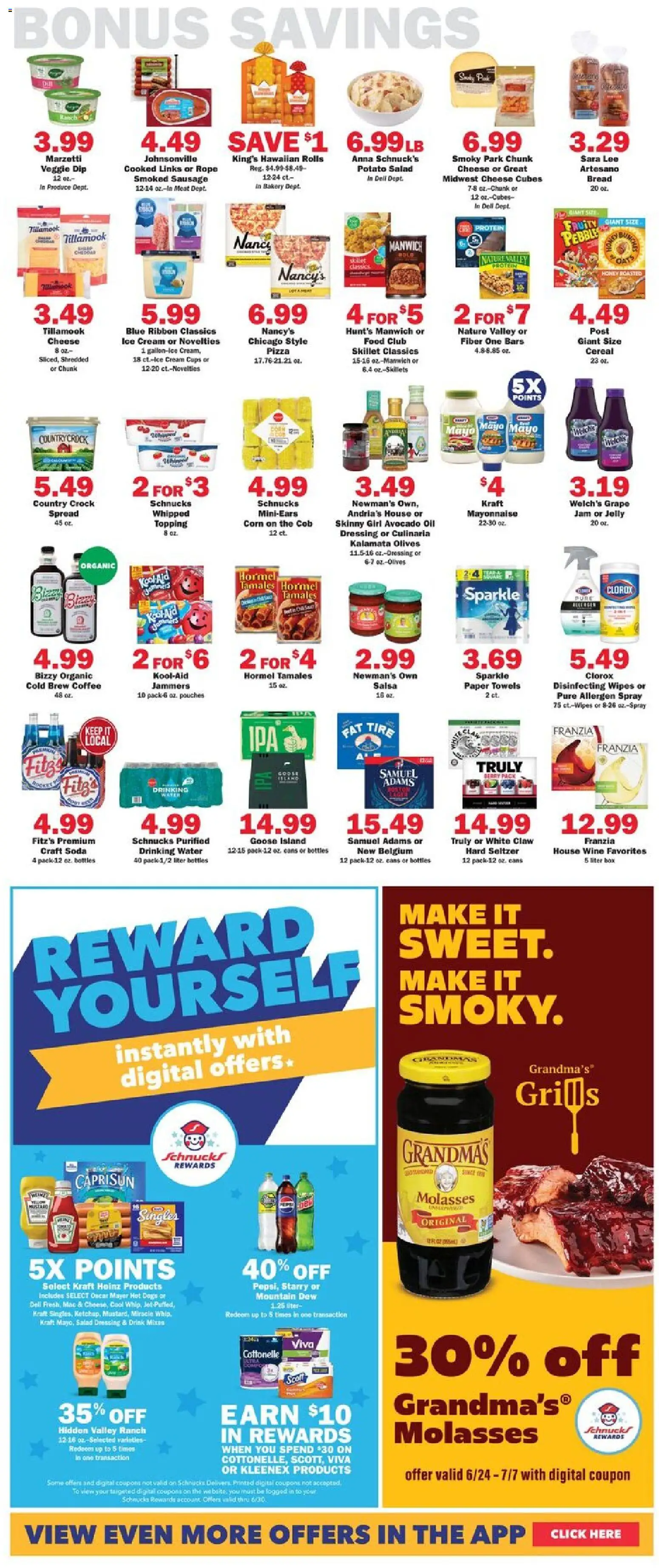 Schnucks Weekly Print Ad - IL - valid from 24.06.2026 | Page: 5 | Products: Bakery, Bread, Wine, Cream