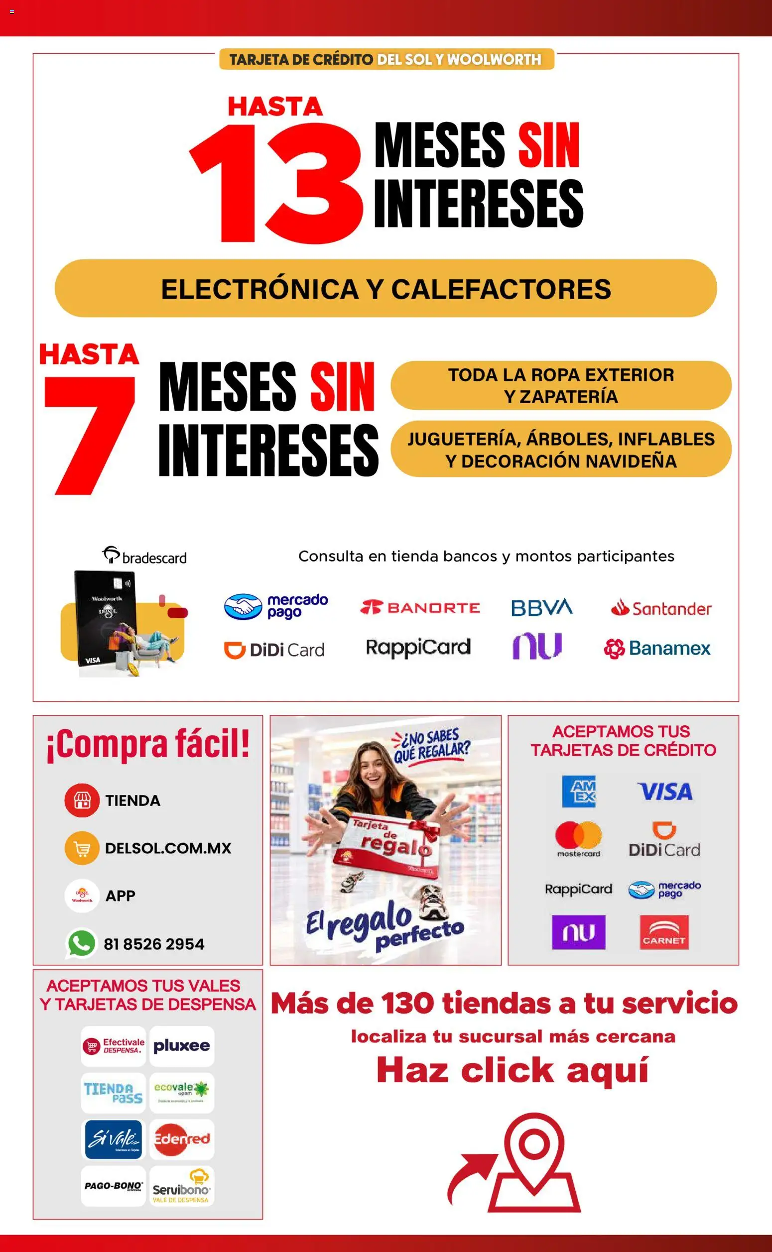 Nuevas ofertas de Del Sol y Woolworth válidas en toda la República Mexicana desde el 29/10/2026. ¡Encuentra las mejores ofertas en Del Sol y Woolworth Buen Fin! | Página: 29