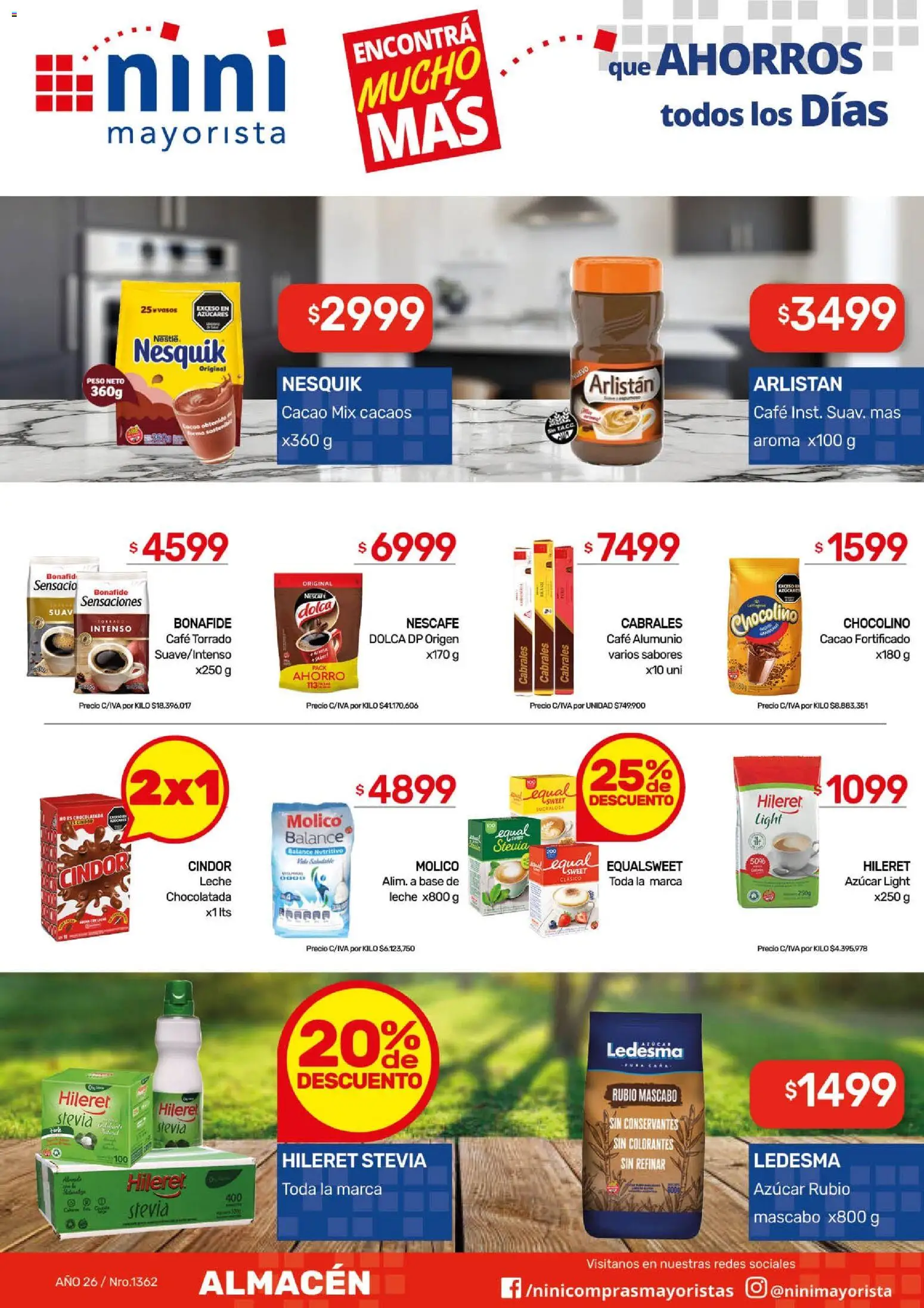 NINI Mayorista ofertas │ válido desde el 01.06.2026 | Página: 28 | Productos: Peso, Azucar, Leche, Cacao