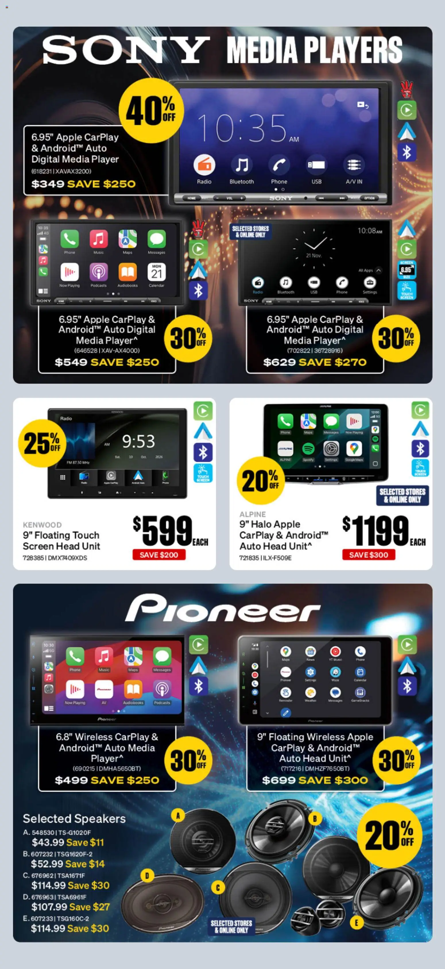 Supercheap Auto catalogue - valid from 30/09/2026 | Page: 13 | Products: Phone, Radio, Player, Screen