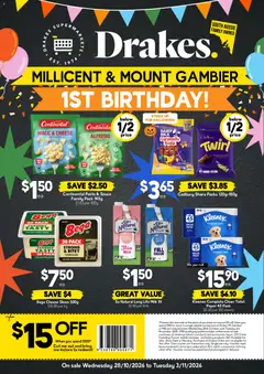 Preview of Drakes catalogue Millicent & Mount Gambier - valid from 28/10/2026