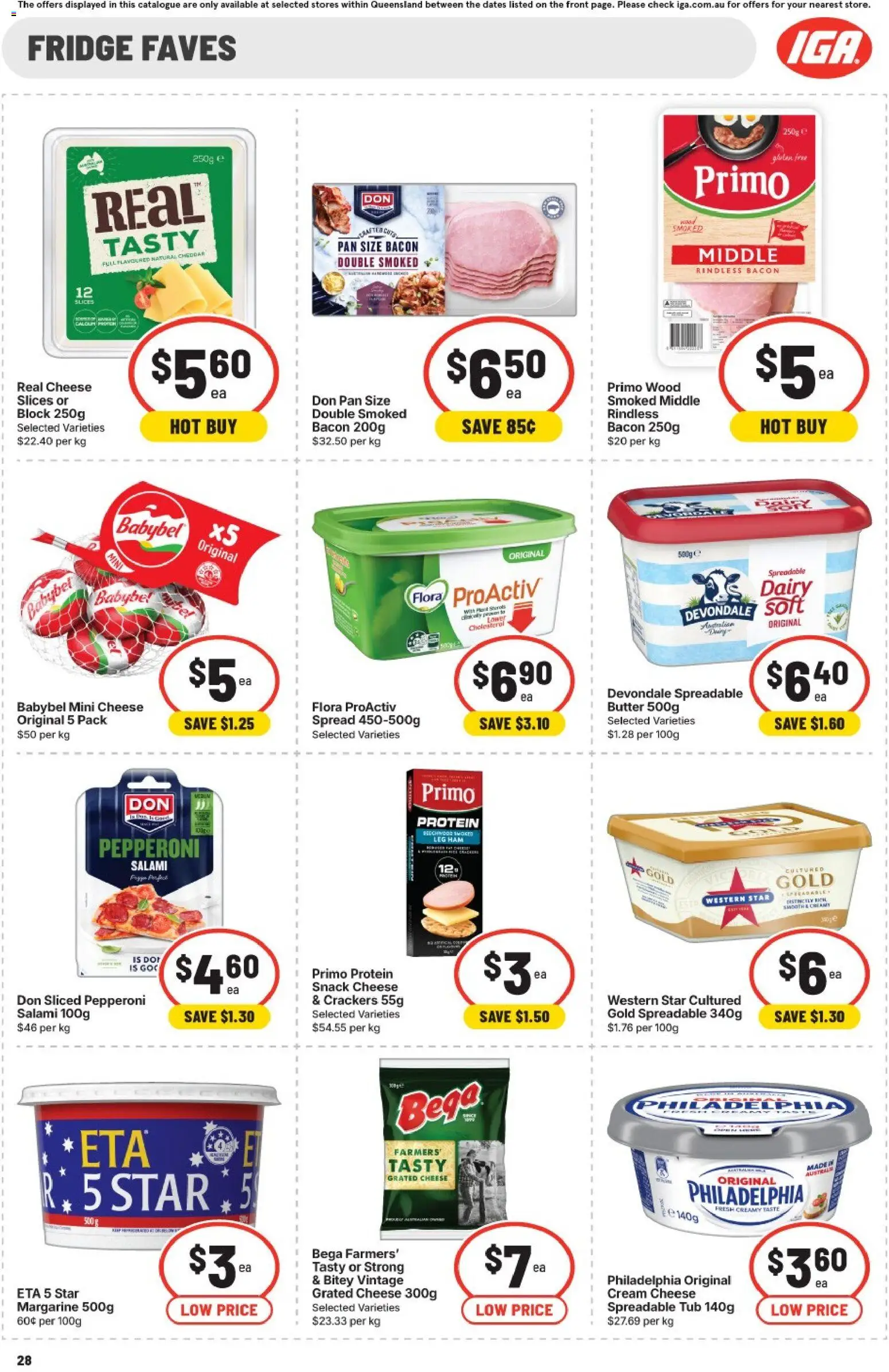 IGA catalogue - valid from 22/07/2026 | Page: 24 | Products: Bacon, Dairy, Salami, Wood